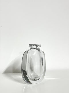 Scandinavian Modern Crystal Vase by Göran Wärff, Kosta ca 1978-1980