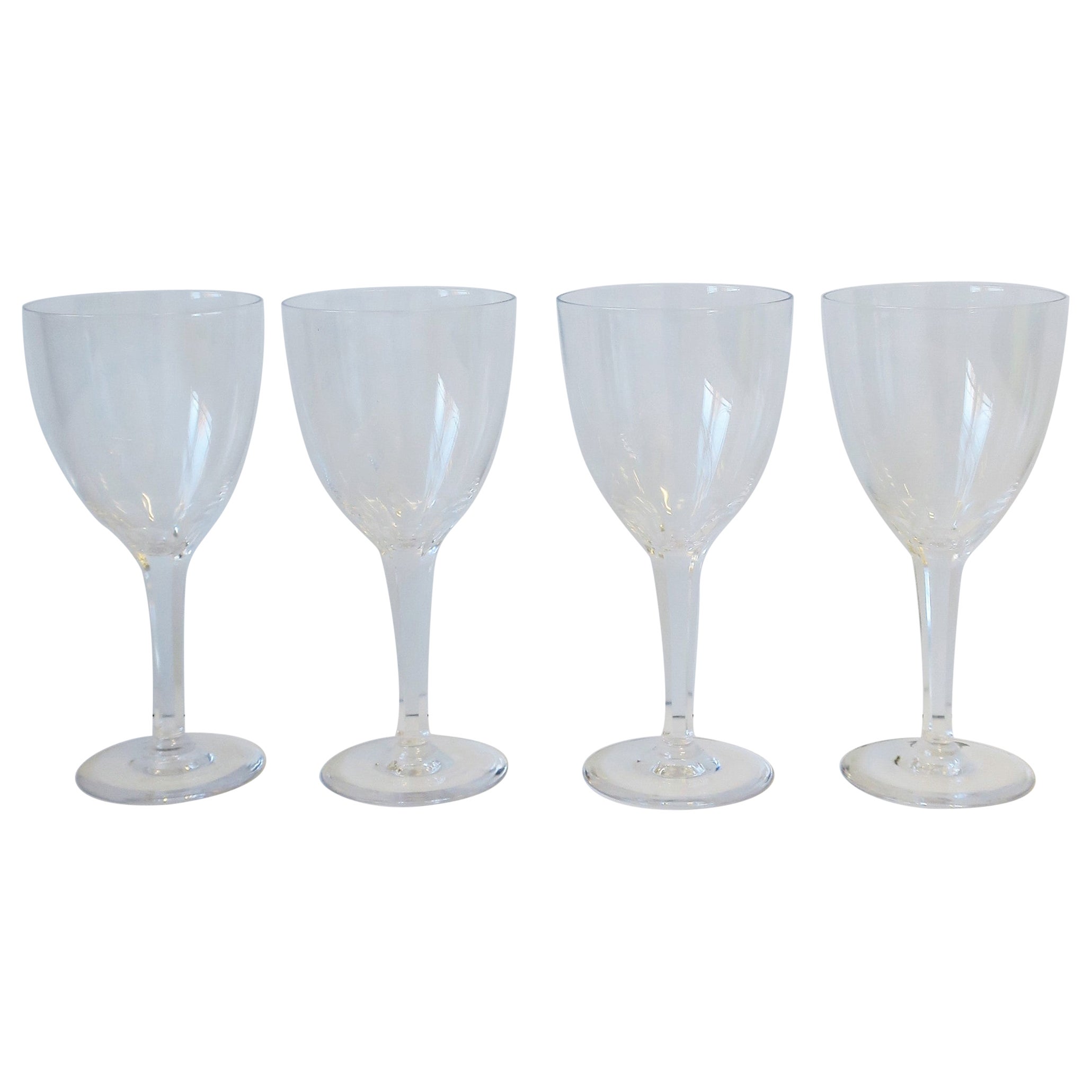 Scandinavian Modern Crystal Wine Glasses by Kosta Boda Sweden, Set of 4