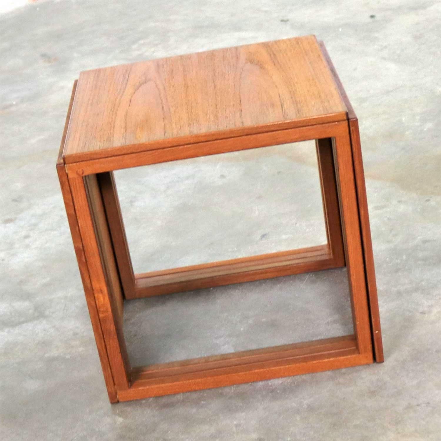 20th Century Scandinavian Modern Cube of Three Teak Nesting Tables by Kai Kristiansen