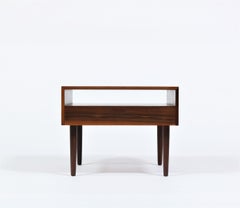 Scandinavian Modern Cubic Rosewood Side Table 1960s Danish Design