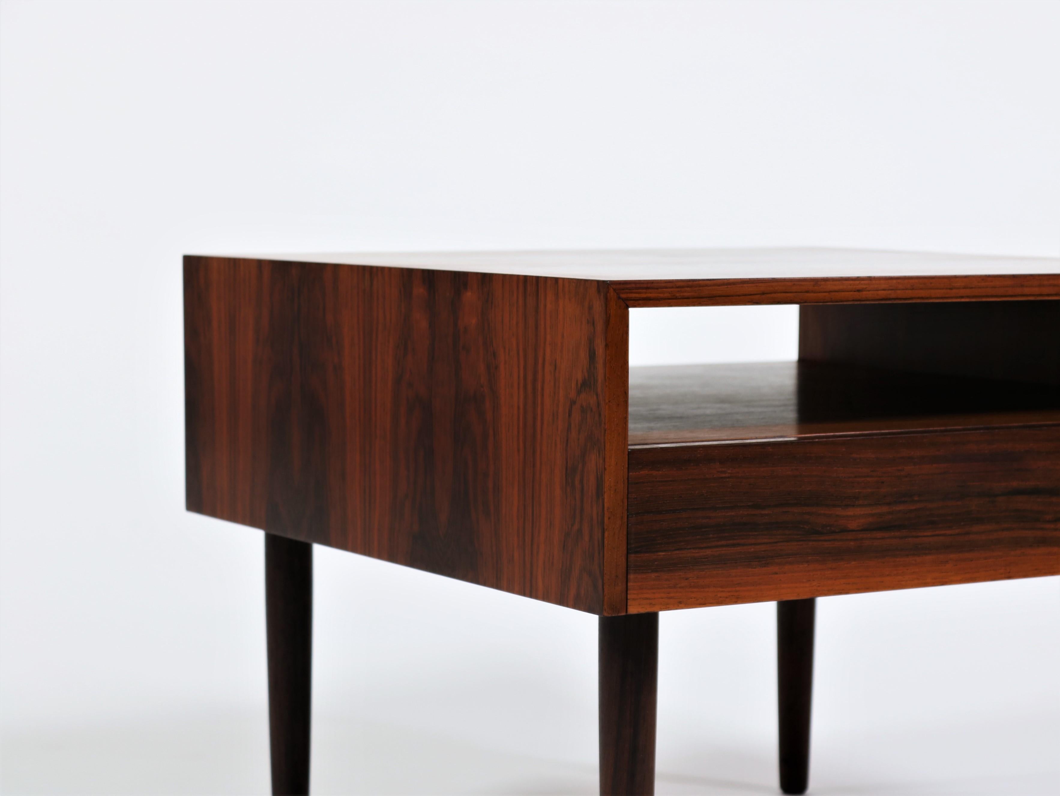 Scandinavian Modern Cubic Rosewood Side Table 1960s Danish Design 3