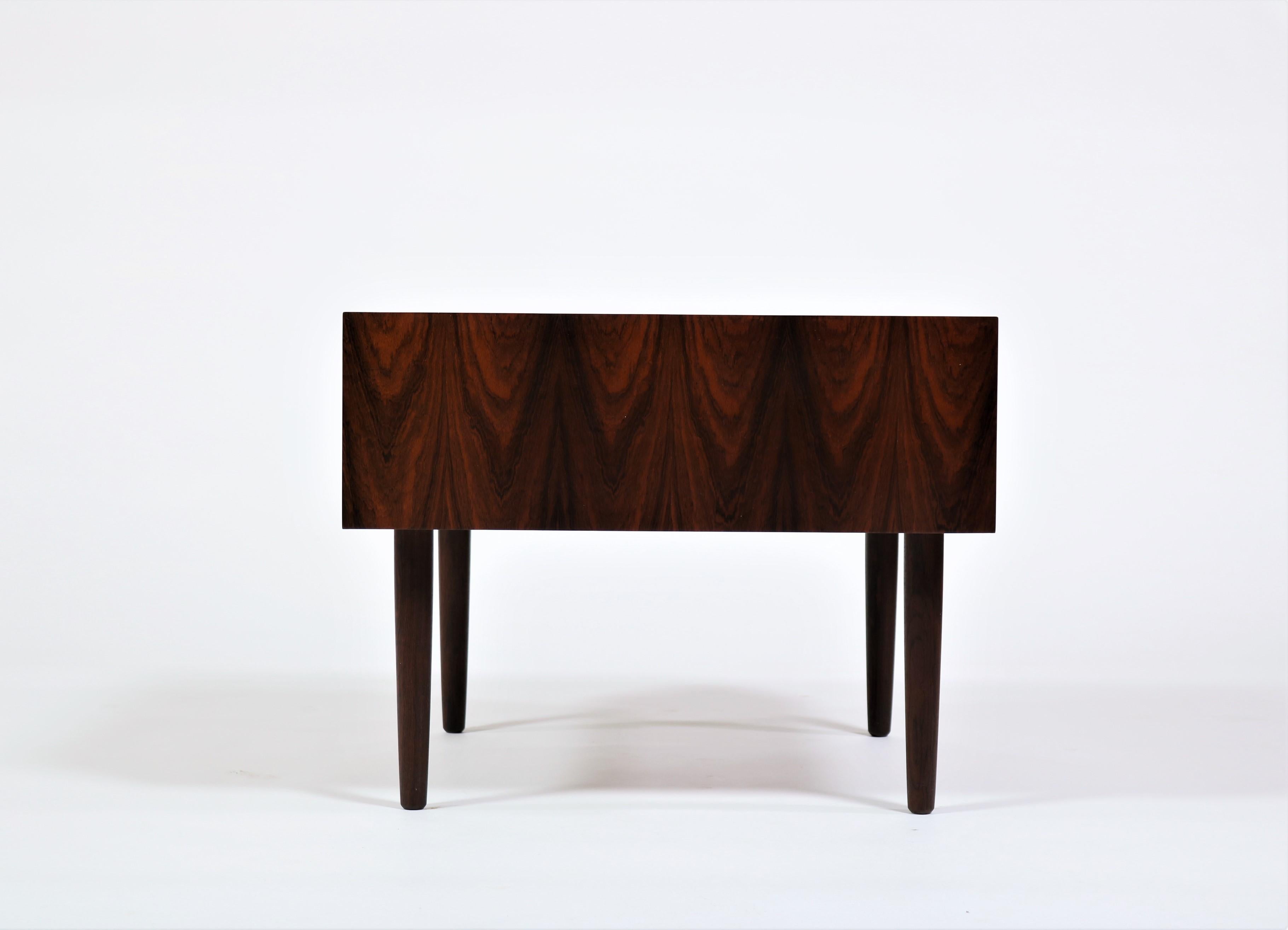 Scandinavian Modern Cubic Rosewood Side Table 1960s Danish Design 5