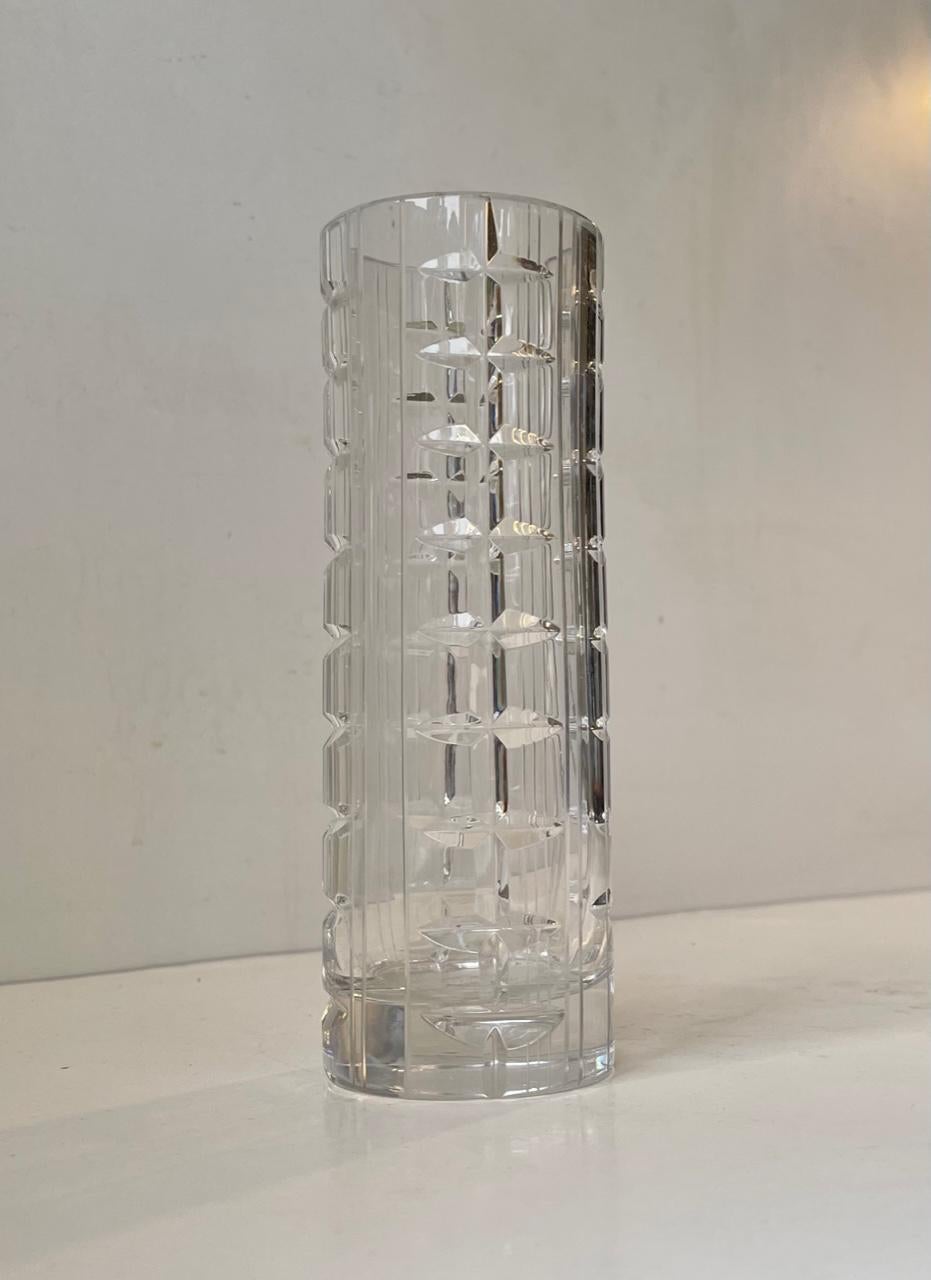 modern crystal vase