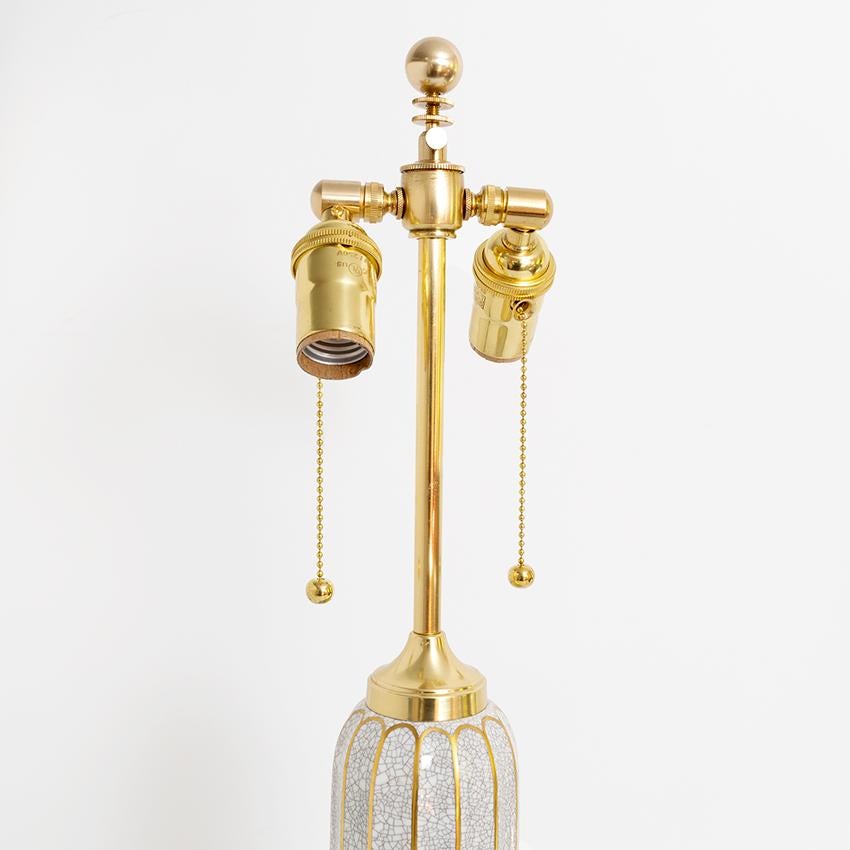 Scandinavian Modern Dahl-Jensen, Danish Art Deco Porcelain Lamps In Good Condition In New York, NY