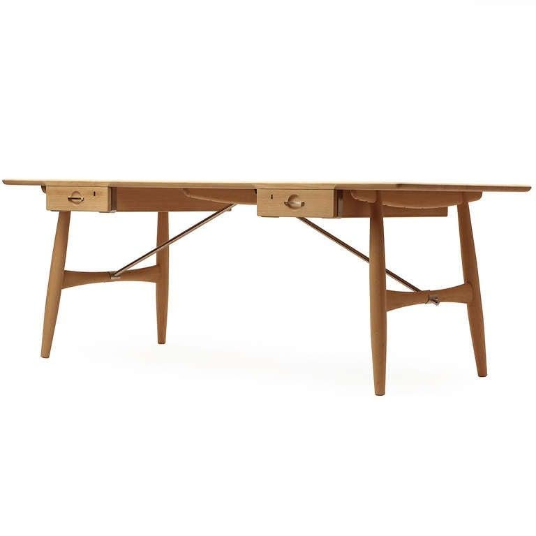 Scandinavian Modern Danish the 'Architect's Desk by Hans J. Wegner for PP Mobler In New Condition In Sagaponack, NY