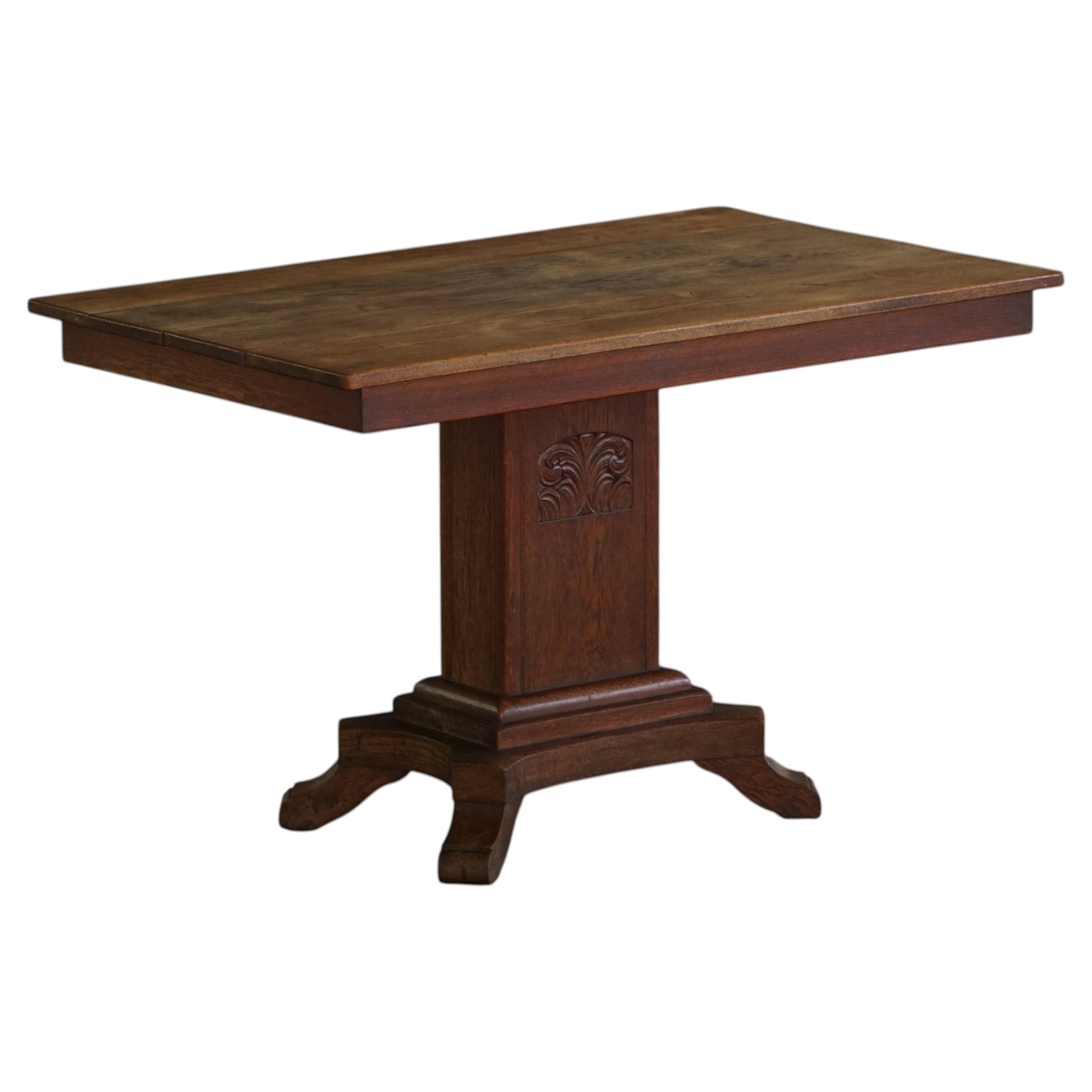Table d'époque Art déco danoise de style moderne scandinave, en Oak, Danemark, années 1930-1940 en vente