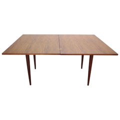 Scandinavian Modern Danish Flip-Top Extendable Teak Dining Table, 1960s