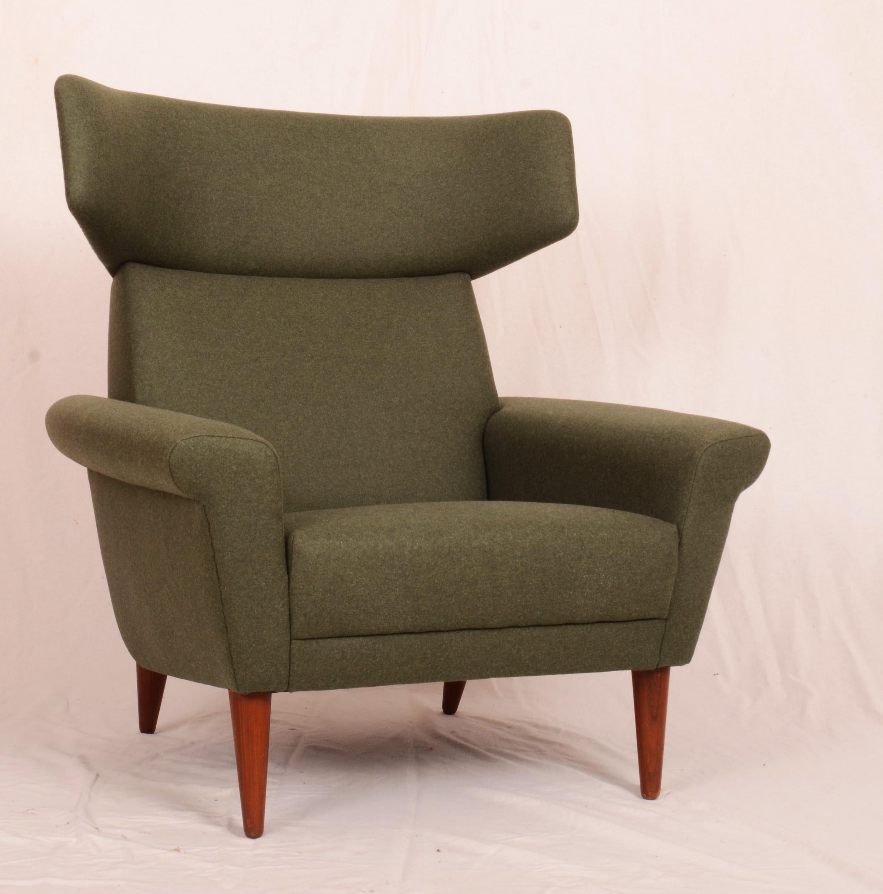 Mid-20th Century Scandinavian Modern Danish Lounge Chair Ox-Chair By Fredericia Møbler For Sale