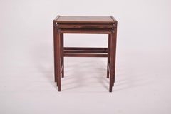 Scandinavian Modern Danish Nesting Tables in Rosewood and Teak