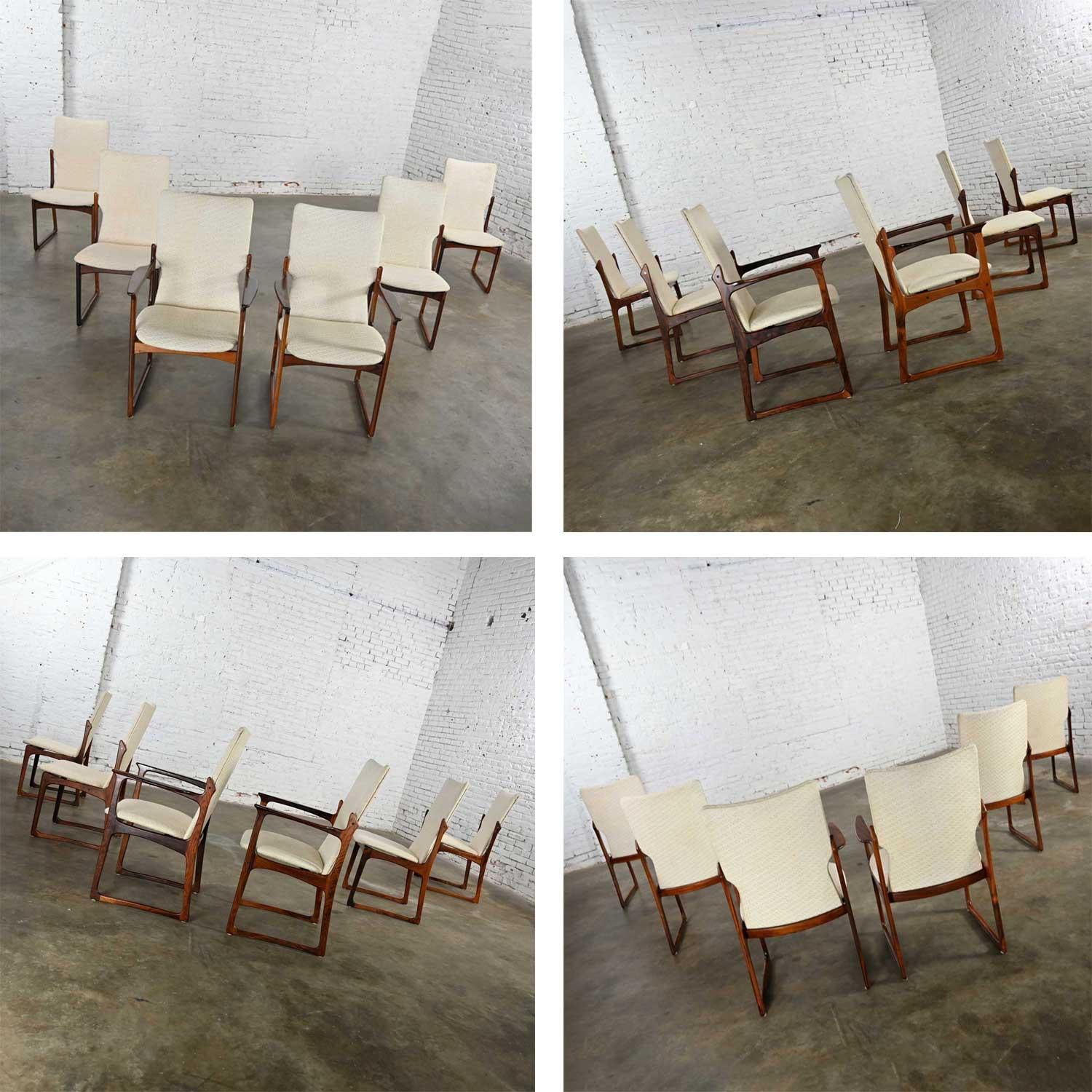 Chaises de salle à manger danoises modernes et scandinaves en bois de rose par Art Furn, lot de 6 en vente 6