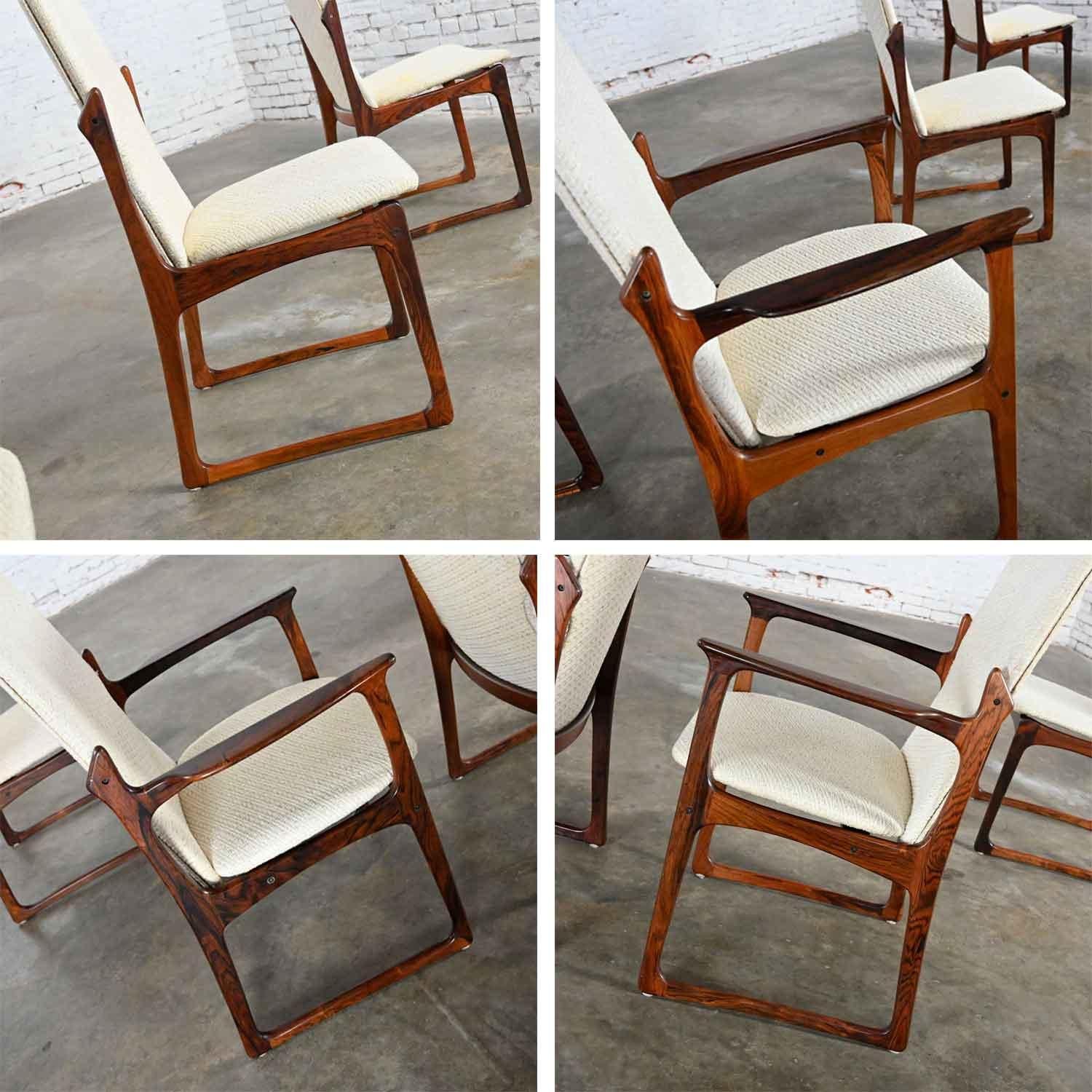Scandinavian Modern Danish Rosewood Dining Chairs by Art Furn Set of 6 For Sale 9