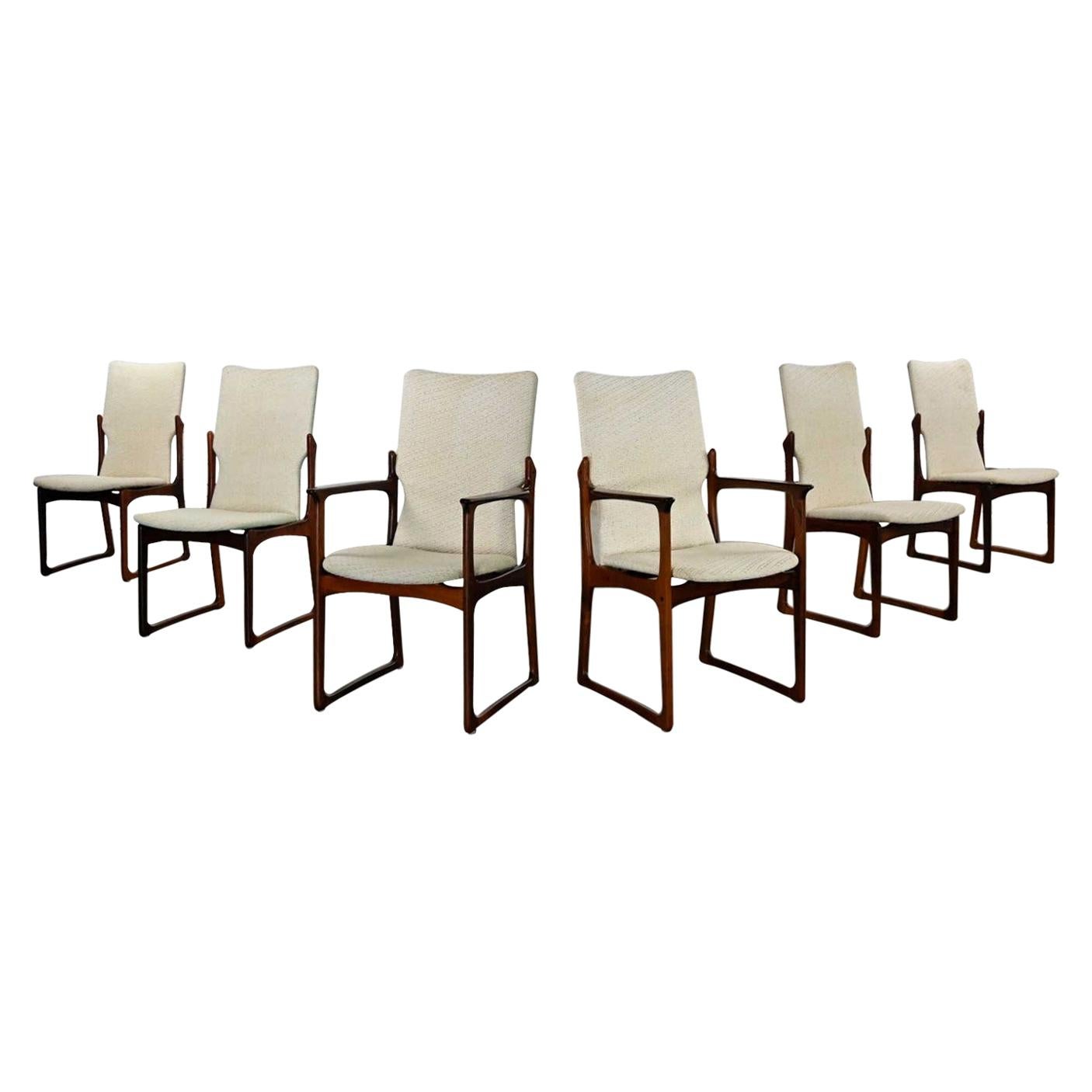 Skandinavisch-moderne dänische Esszimmerstühle aus Rosenholz von Art Furn, 6er-Set