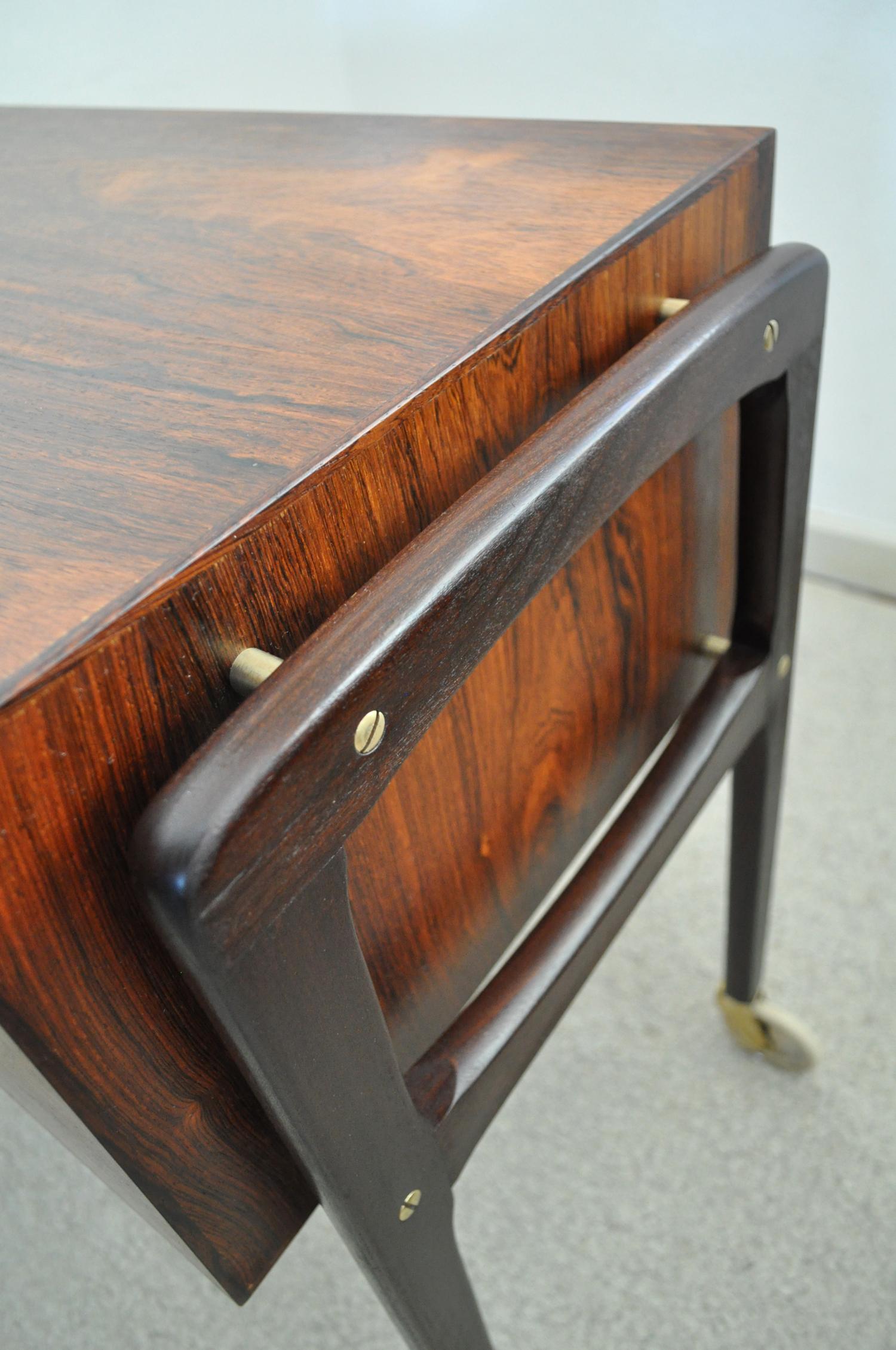 20th Century Scandinavian Modern Danish Rosewood Sewing Table, 1960s For Sale