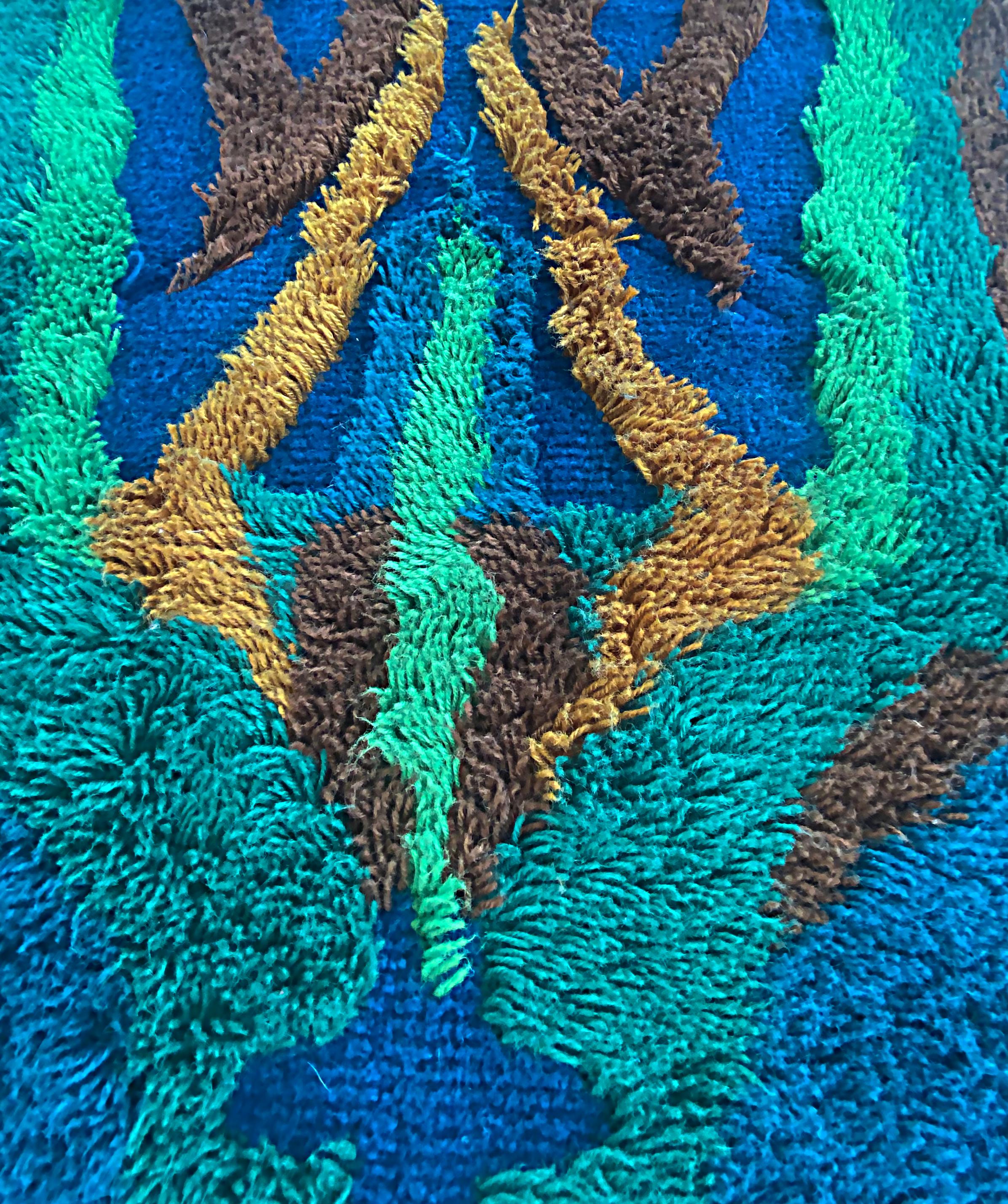 Scandinavian Modern Danish Rya Rug with Vibrant Colors and Earth Tones 

Offered for sale is a Scandinavian Modern Danish Rya wool rug circa 1975. The rug has great textures and bright vibrant colors including shades of greens, blues, and browns.