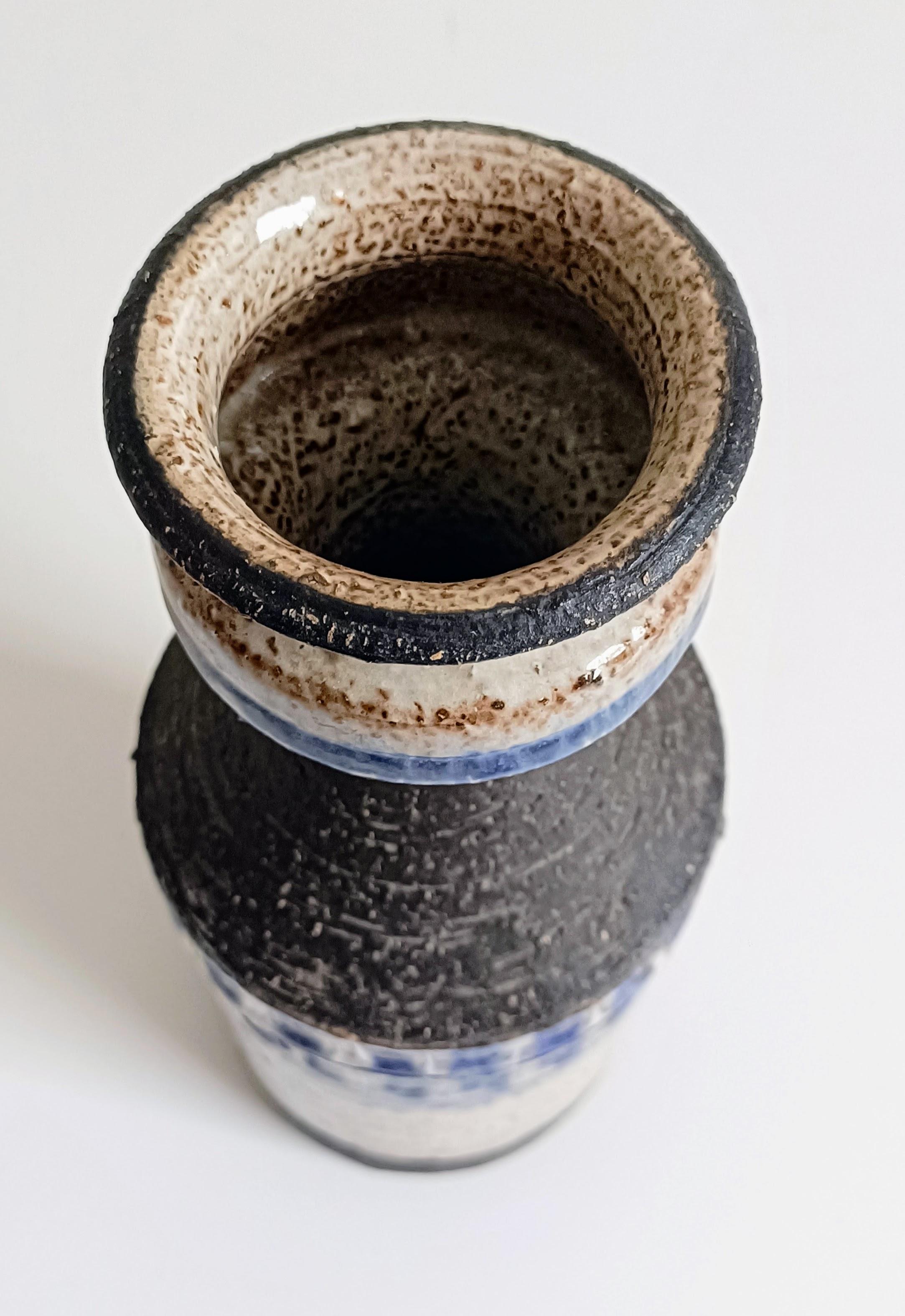 Scandinavian Modern Danish Studio Pottery Large Ceramic Vase For Sale 5
