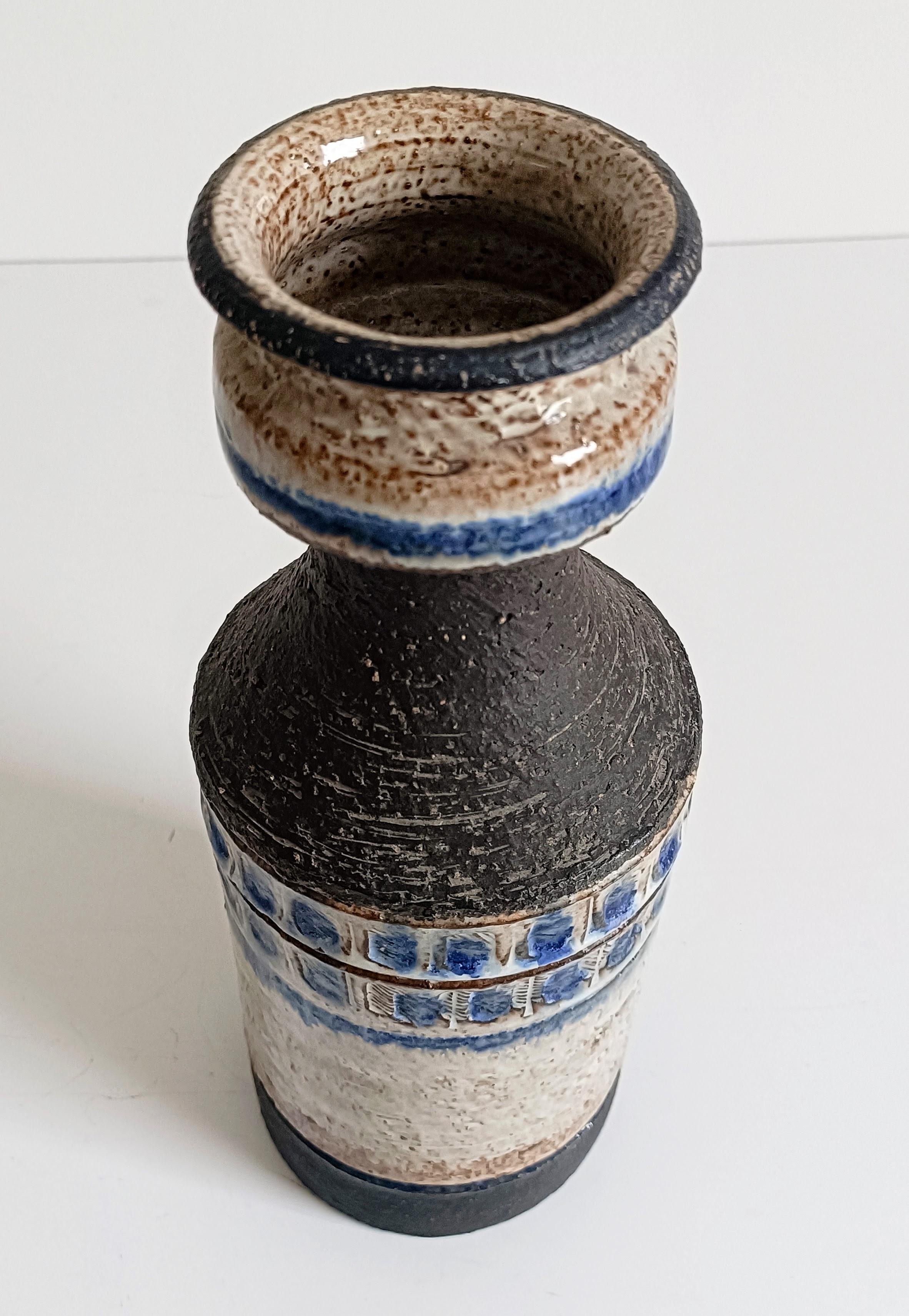 Scandinavian Modern Danish Studio Pottery Large Ceramic Vase For Sale 3