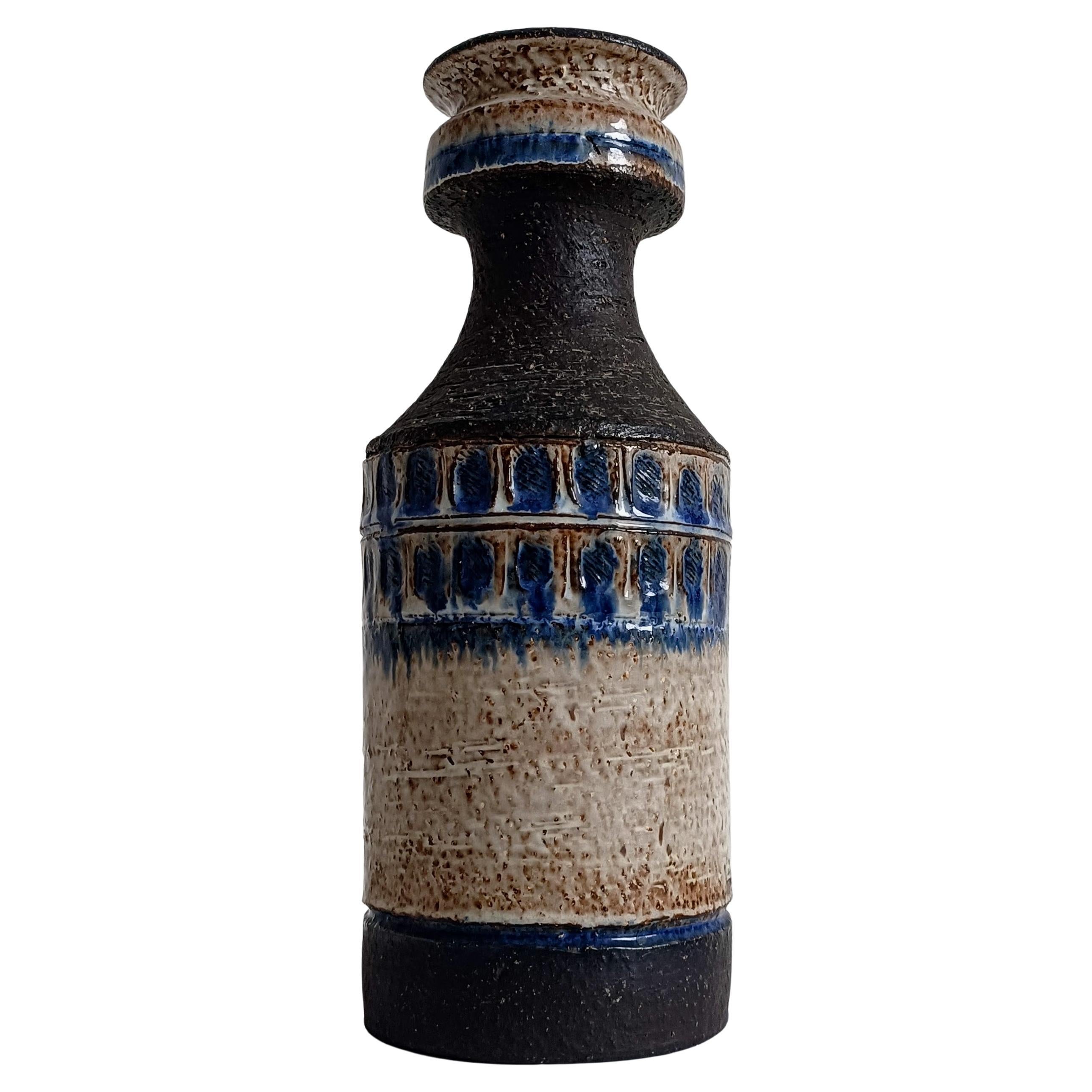 Scandinavian Modern Danish Studio Pottery Large Ceramic Vase For Sale