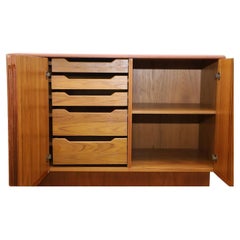 Scandinavian modern danish teak 4 door credenza