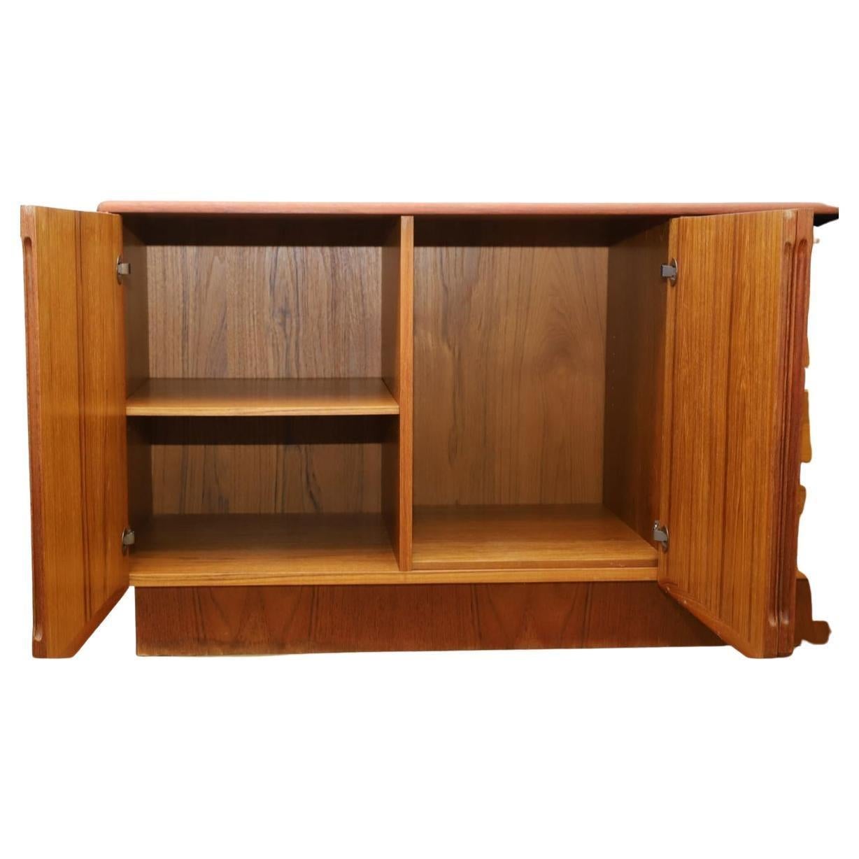 Scandinavian Modern Scandinavian modern danish teak 4 door credenza For Sale