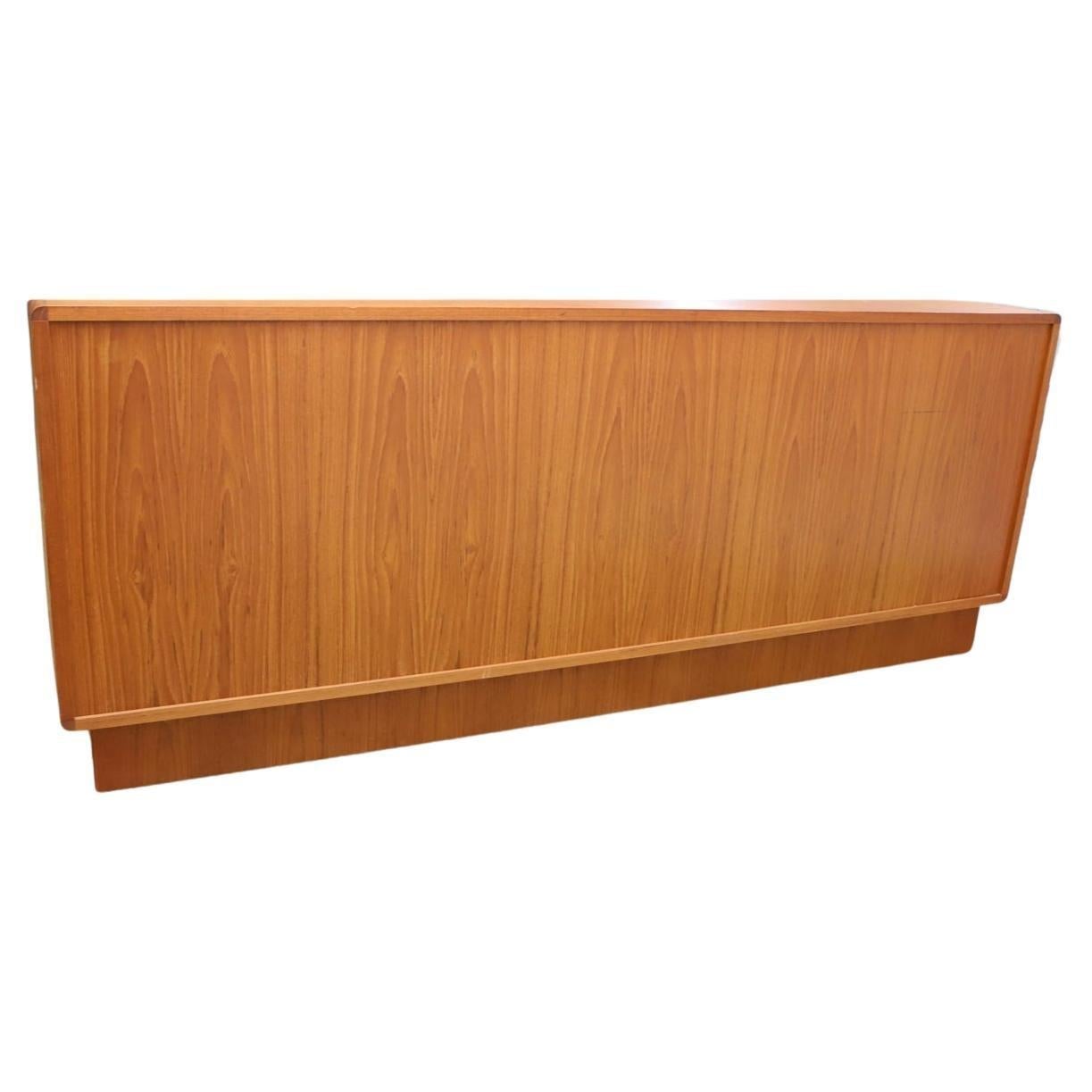 Danish Scandinavian modern danish teak 4 door credenza For Sale
