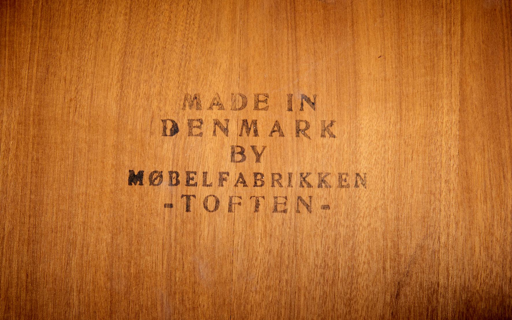 Mid-20th Century Scandinavian Modern Danish Teak Side Table by Mobelfabrikken Toften For Sale