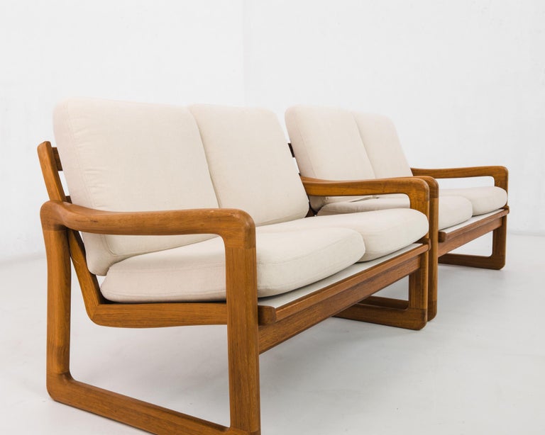 Scandinavian Modern Danish Teak Sofas, a Pair For Sale at 1stDibs