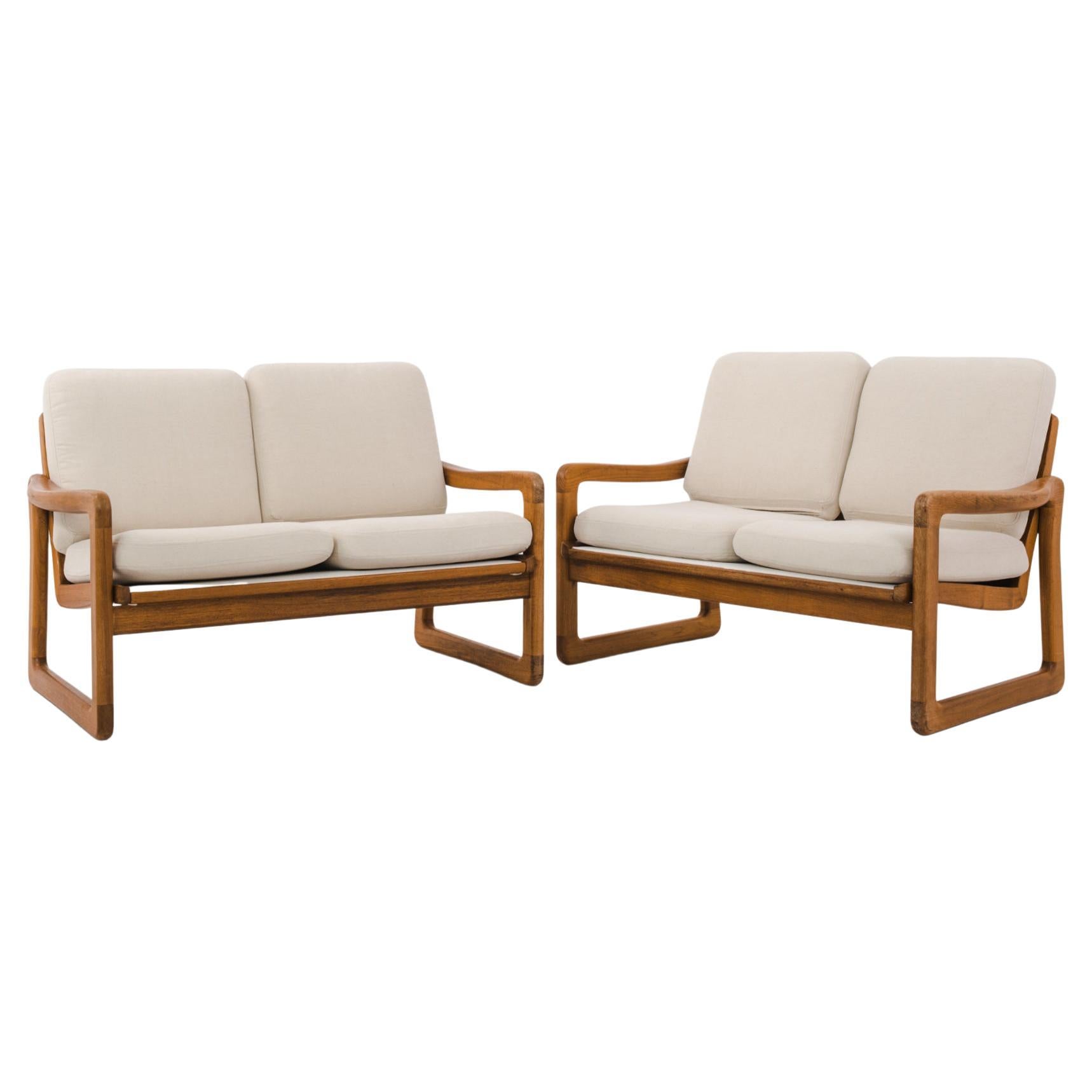 Scandinavian Modern Danish Teak Sofas, a Pair at 1stDibs