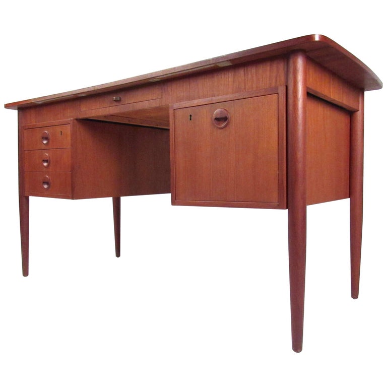 Scandinavian Modern Danish Teak Writing Desk For Sale At 1stdibs