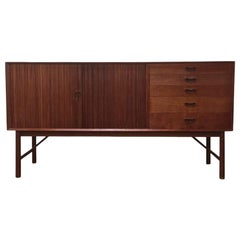 Scandinavian Modern Dansk Peter Hvidt Orla Mølgaard Nielsen Tambour Sideboard 