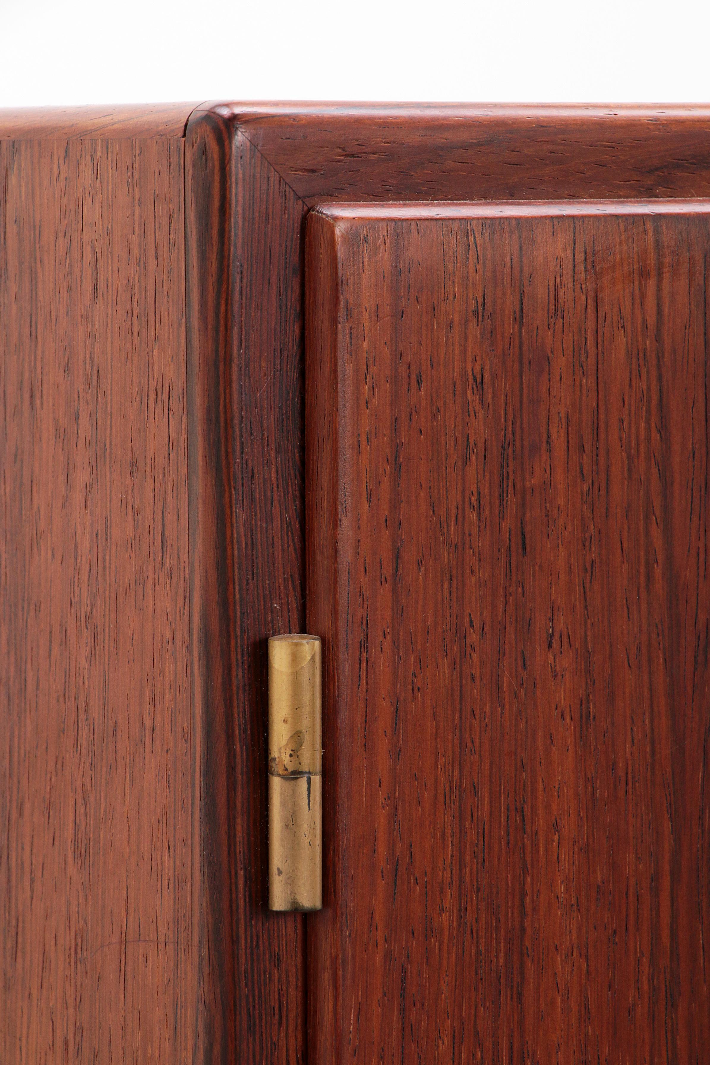 Scandinavian modern dark wood sideboard by Johannes Andersen For Sale 6