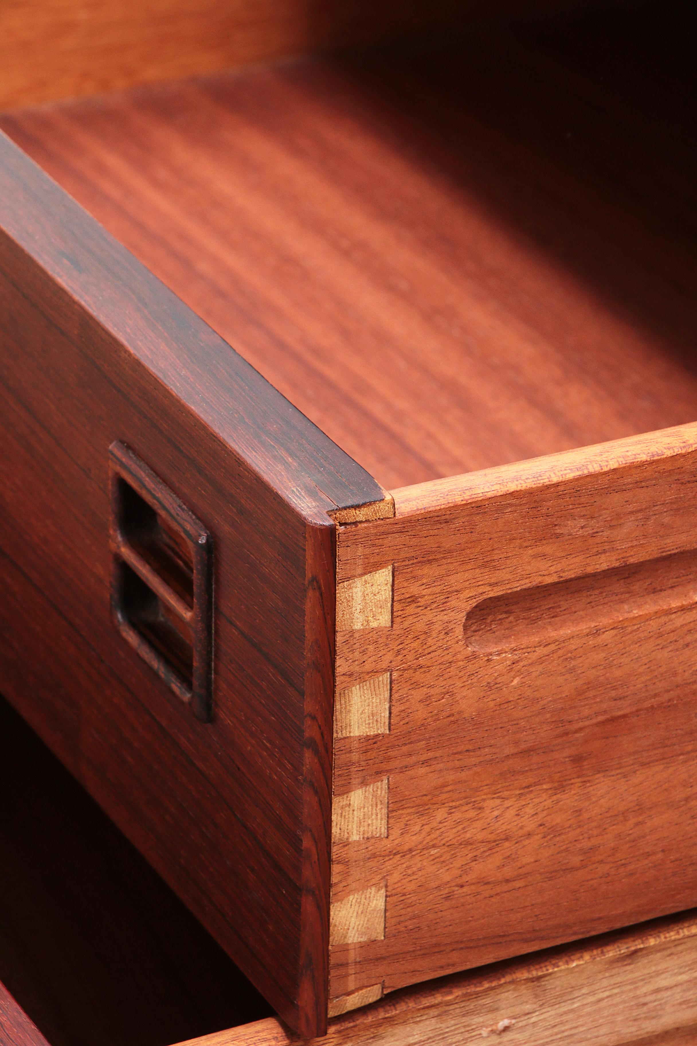 Mid-20th Century Scandinavian modern dark wood sideboard by Johannes Andersen For Sale