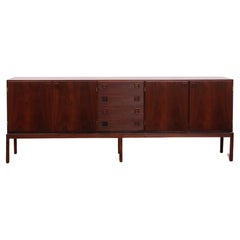 Antique Scandinavian modern dark wood sideboard by Johannes Andersen