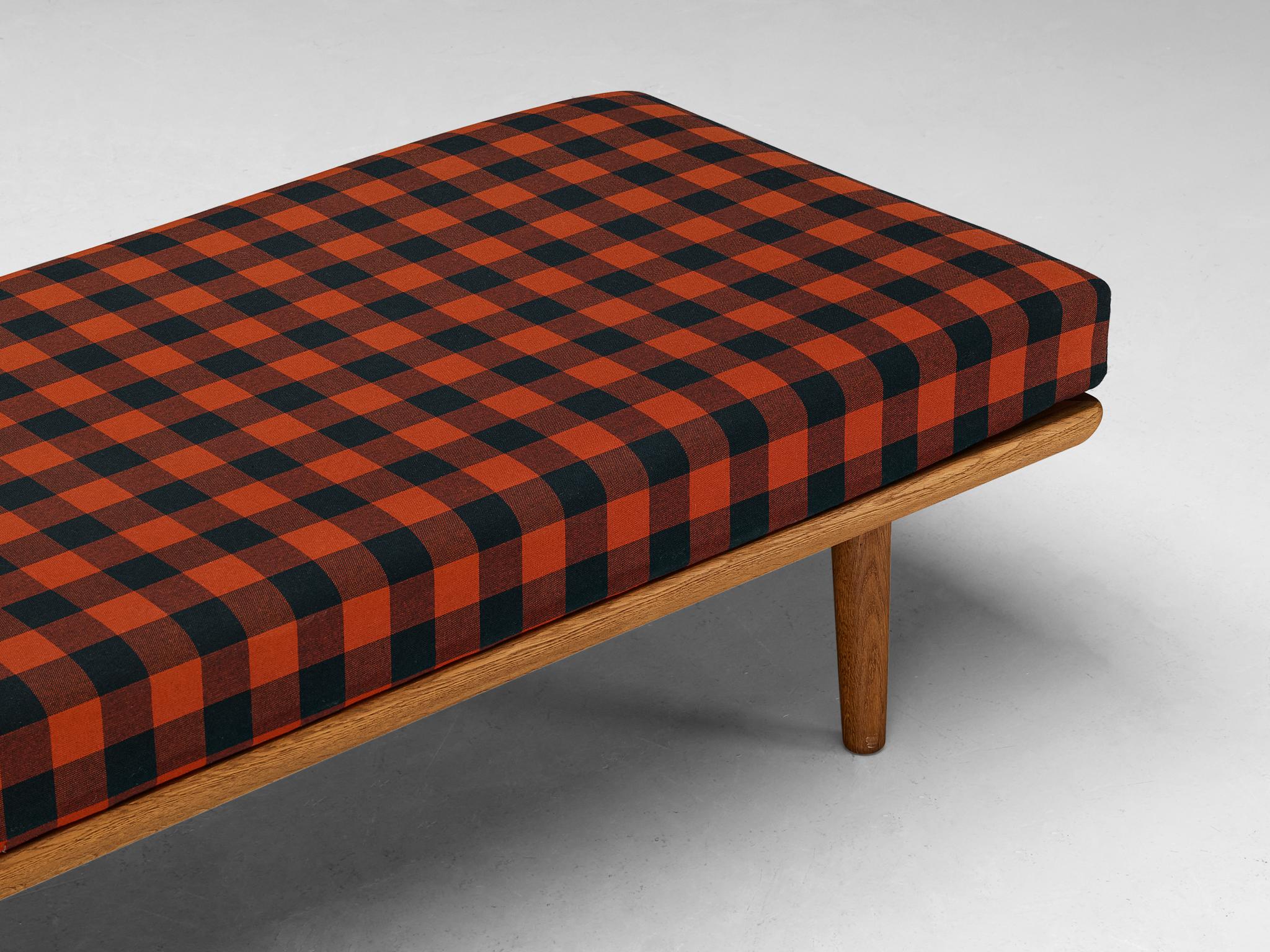 Fabric Scandinavian Modern Daybed in Oak and Pine