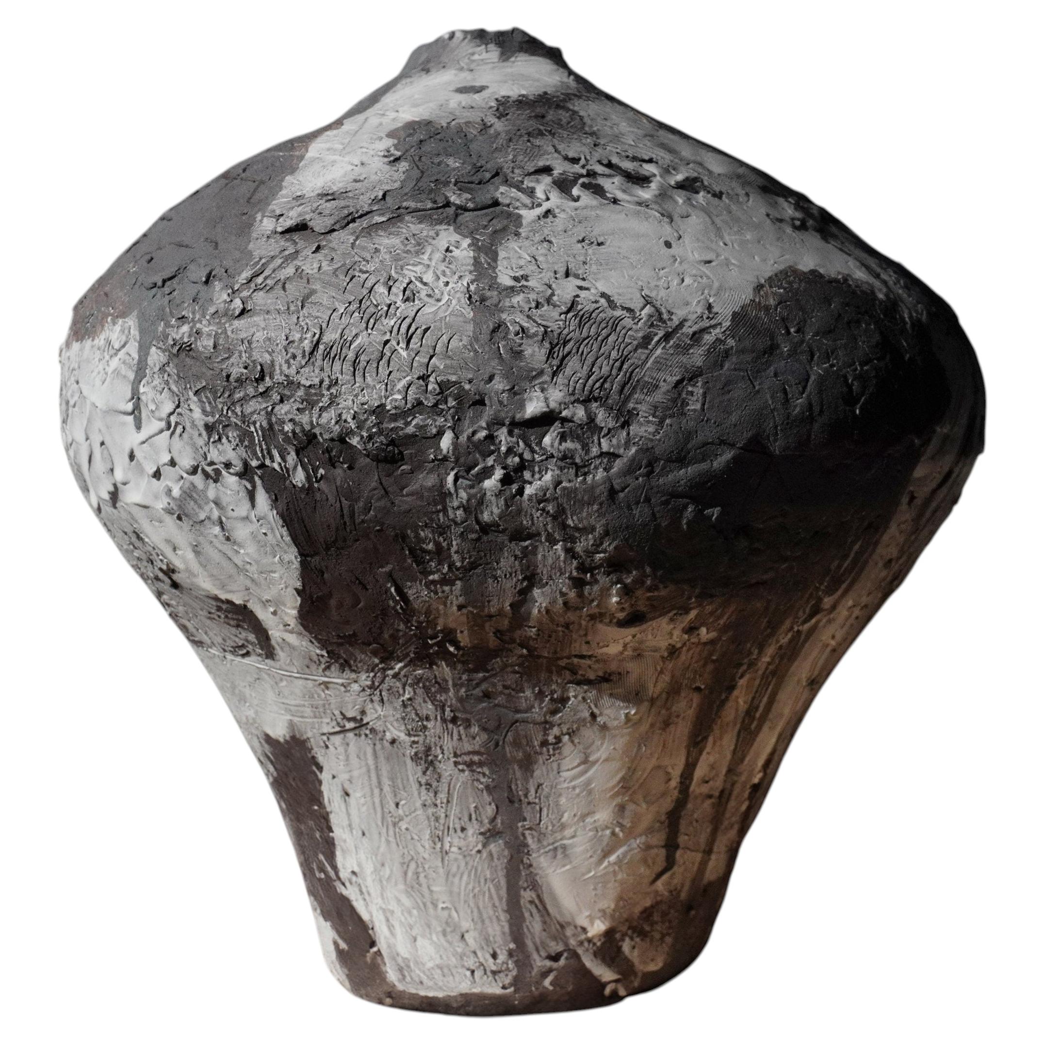 Scandinavian Modern Decor Handmade Textured Ceramic Vase by Maku Ceramic
