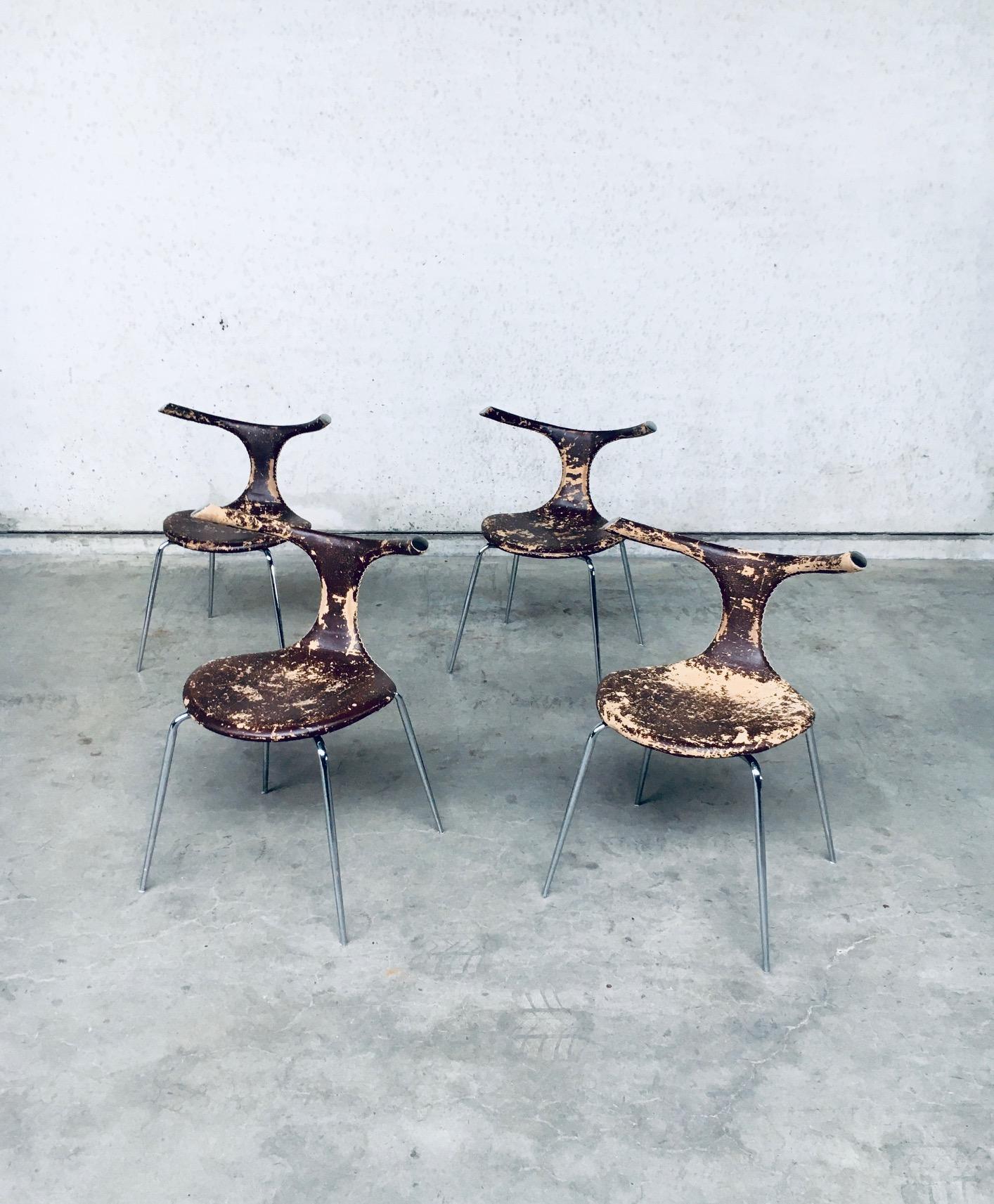 Danish Scandinavian Modern Design 'Taurus' Dining Chair Set by Dan Form For Sale