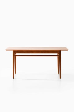 Scandinavian Modern Desk in Brass and Teak by Axel Larsson, 1959