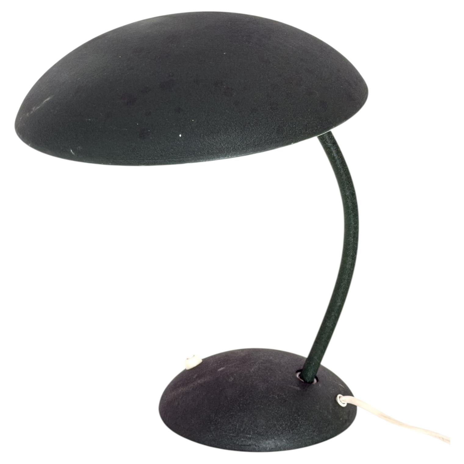 Scandinavian Modern Desk Lamp in Textured Green Lacquer, Sweden, 1940s
