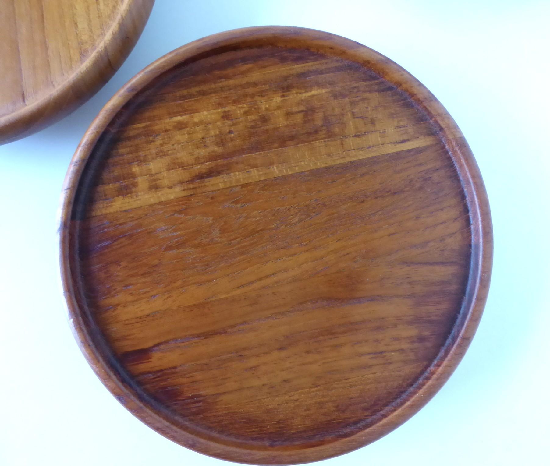 Scandinavian Modern Digsmed Teak Set 3 Rotating Lazy Susans Denmark 1960s For Sale 1
