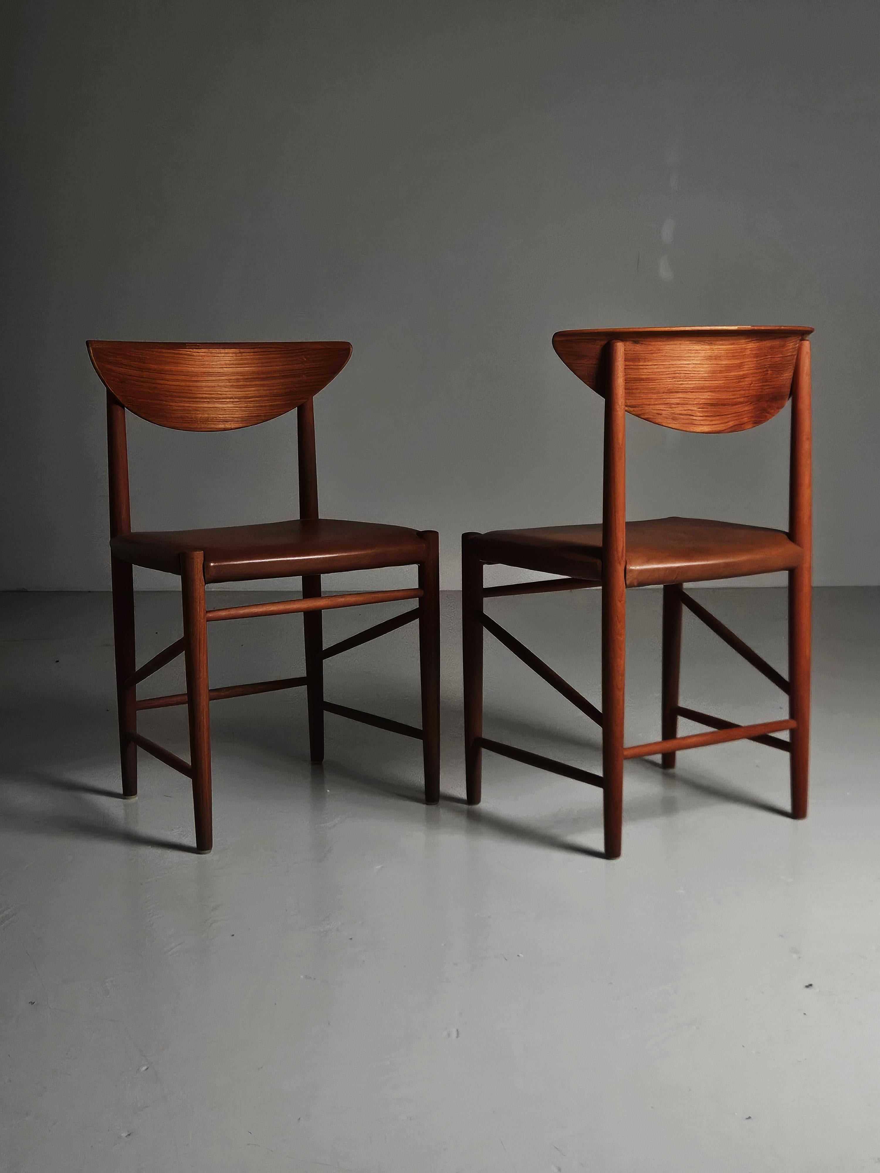 Danese Sedia da pranzo moderna scandinava di Peter Hvidt, Danimarca, anni '50 in vendita