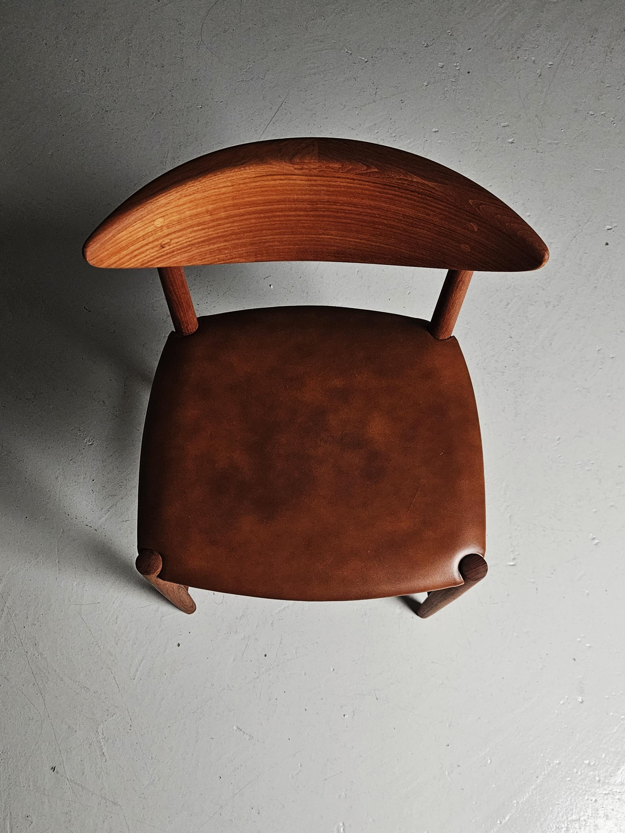 Sedia da pranzo moderna scandinava di Peter Hvidt, Danimarca, anni '50 in vendita 1