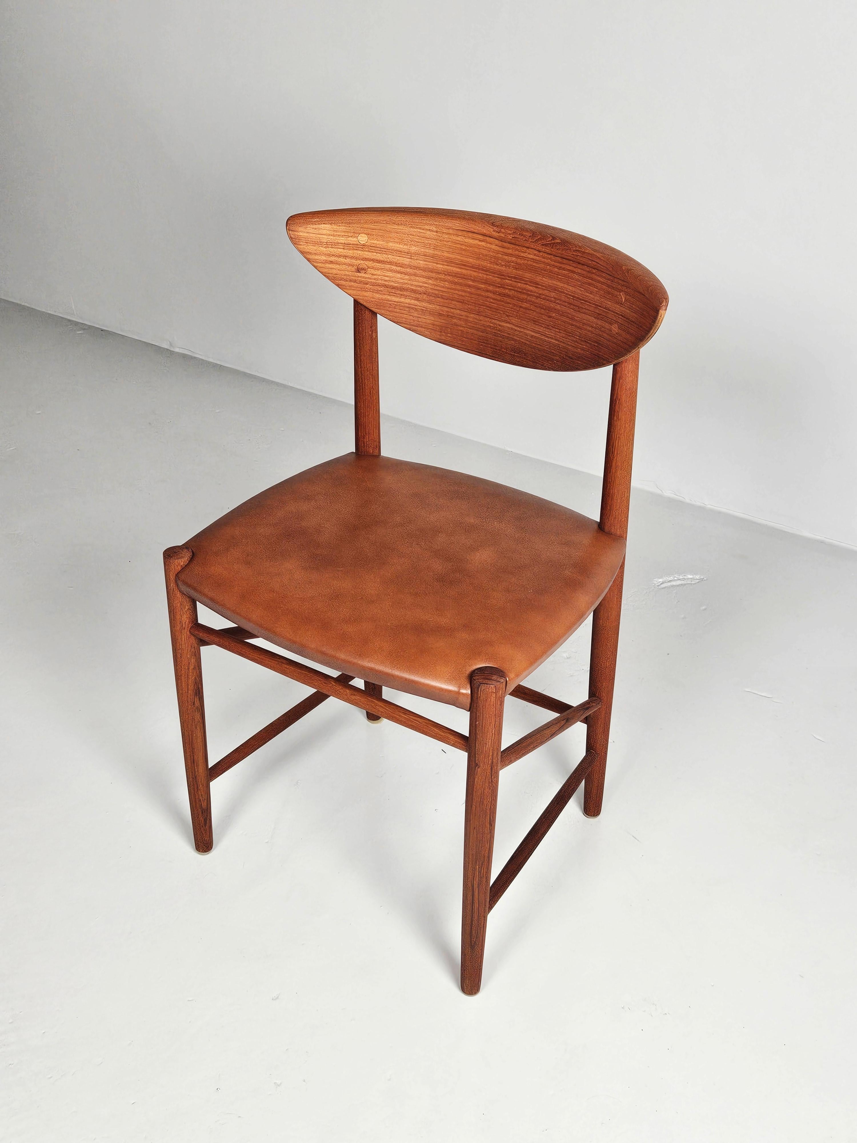 20th Century Scandinavian modern dining chair by Peter Hvidt, Denmark, 1950s For Sale
