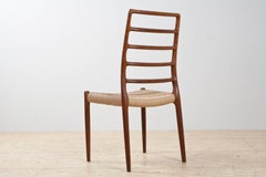 Scandinavian Modern Dining Chair in Teak and Paper Cord by Niels Moller, 1954