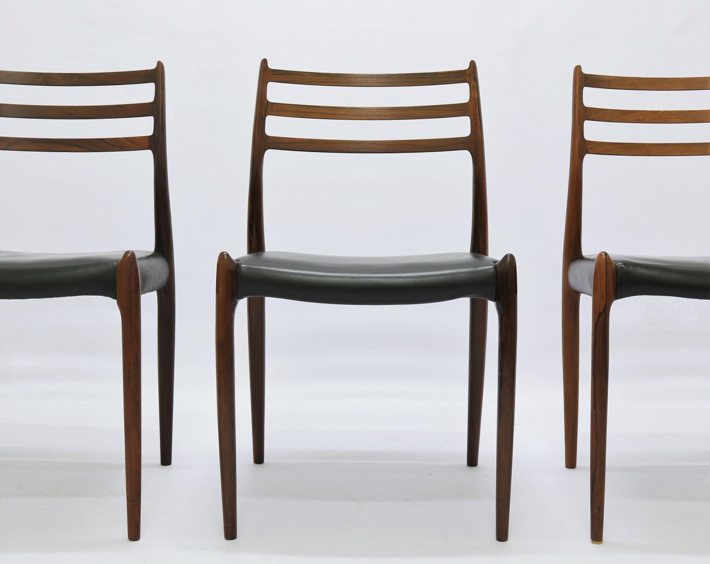 Danish designer N.O. Mollers most sought after design is these beautiful dining chairs 
