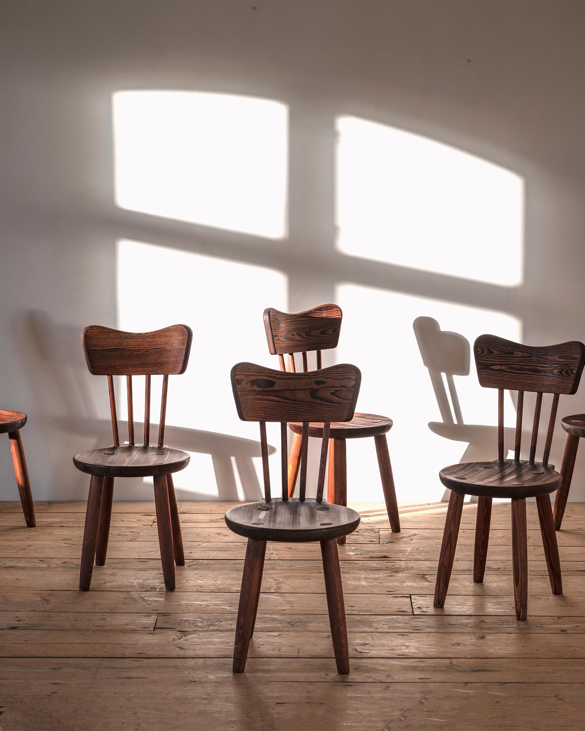 Swedish Scandinavian Modern Dining Chairs By Torsten Claeson For Sale