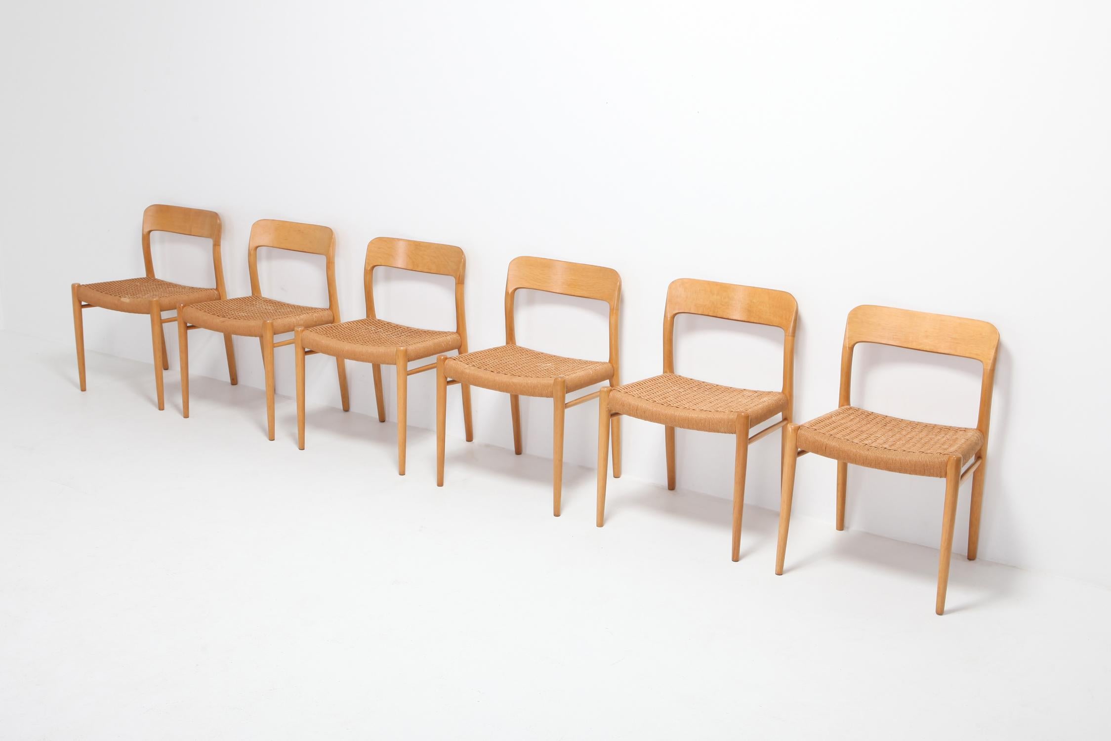 Scandinavian Modern Dining Set in Oak by N.0. Möller for J.L. Moller 1