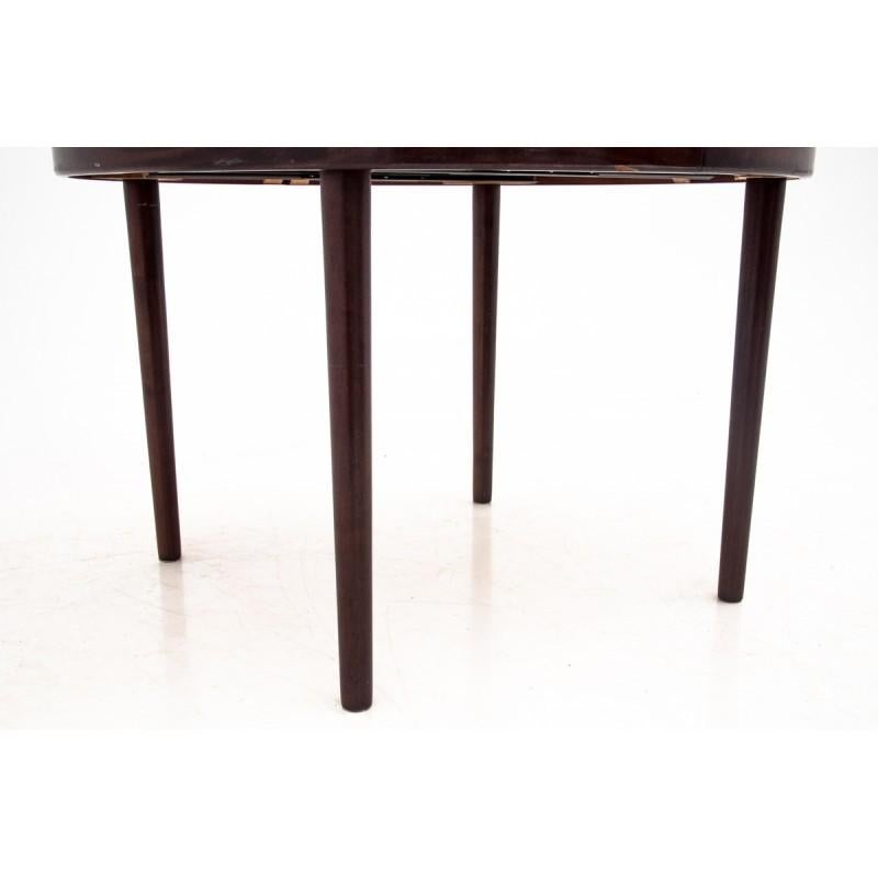 Scandinavian Modern Dining Set of Rosewood Folding Table & Kai Kristianen Chairs In Good Condition In Chorzów, PL