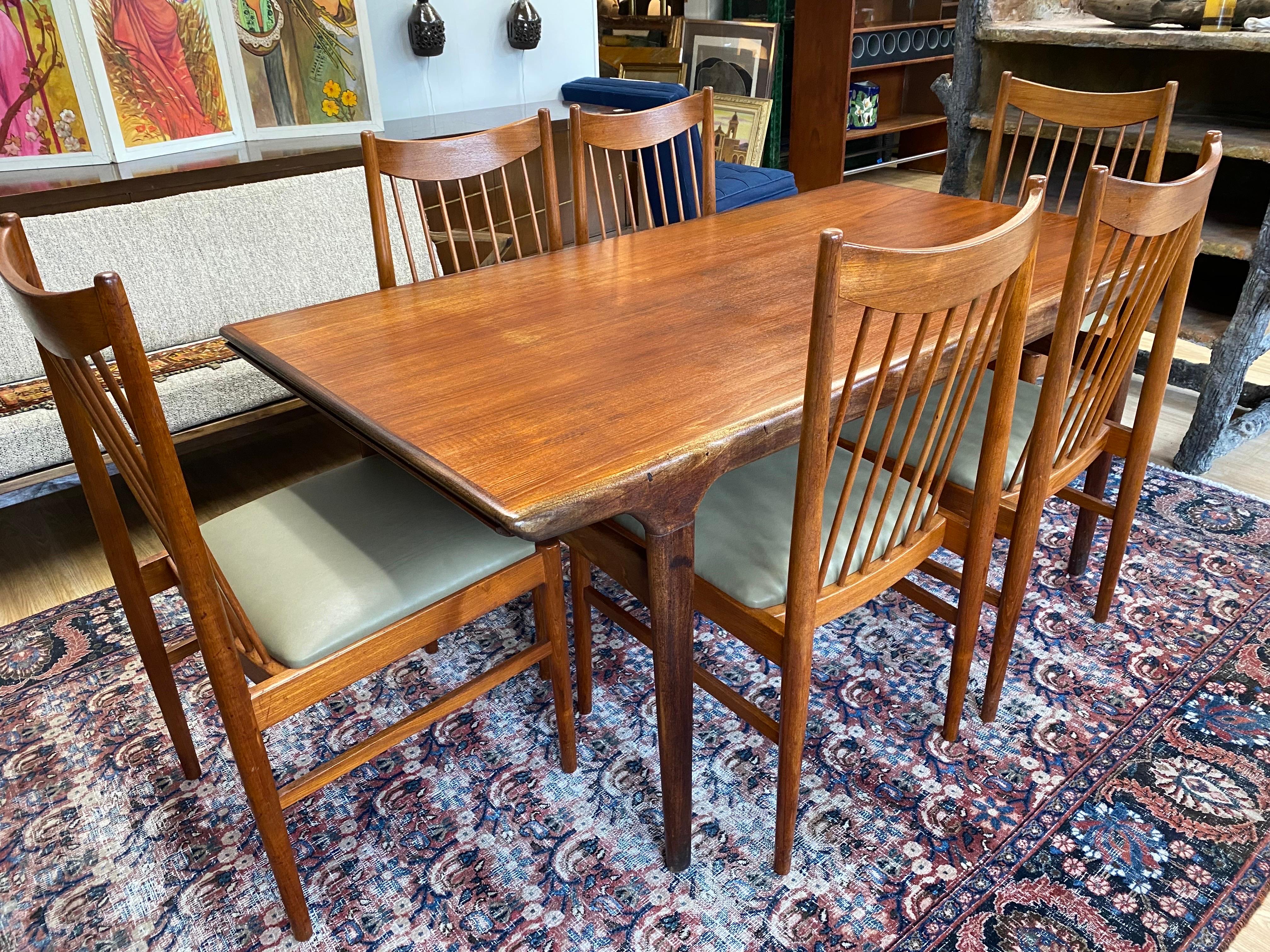 Table de salle à manger moderne scandinave par Johannes Andersen, vers les années 1960 en vente 3