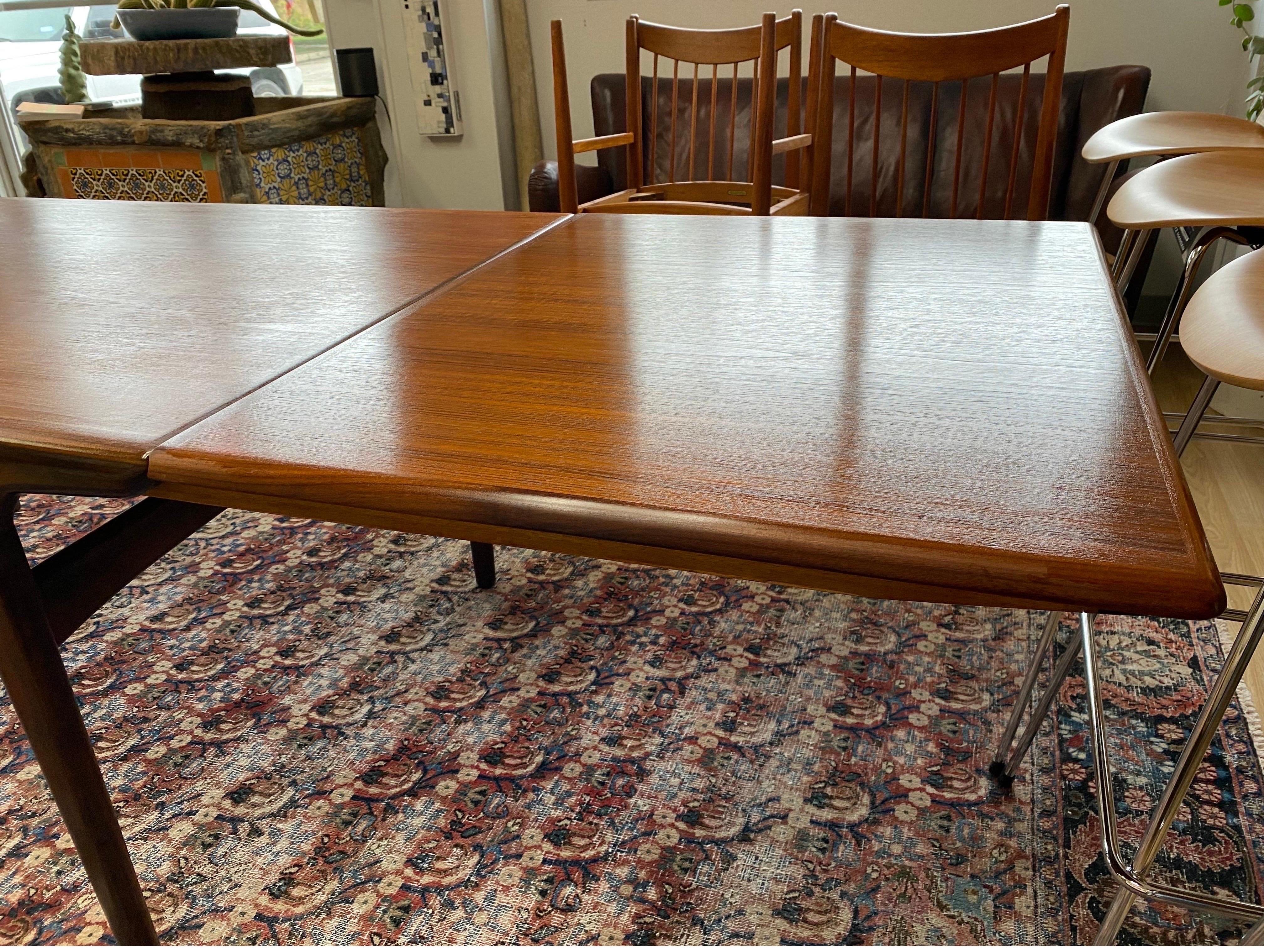 Scandinavian Modern Dining Table by Johannes Andersen, circa 1960s For Sale 2