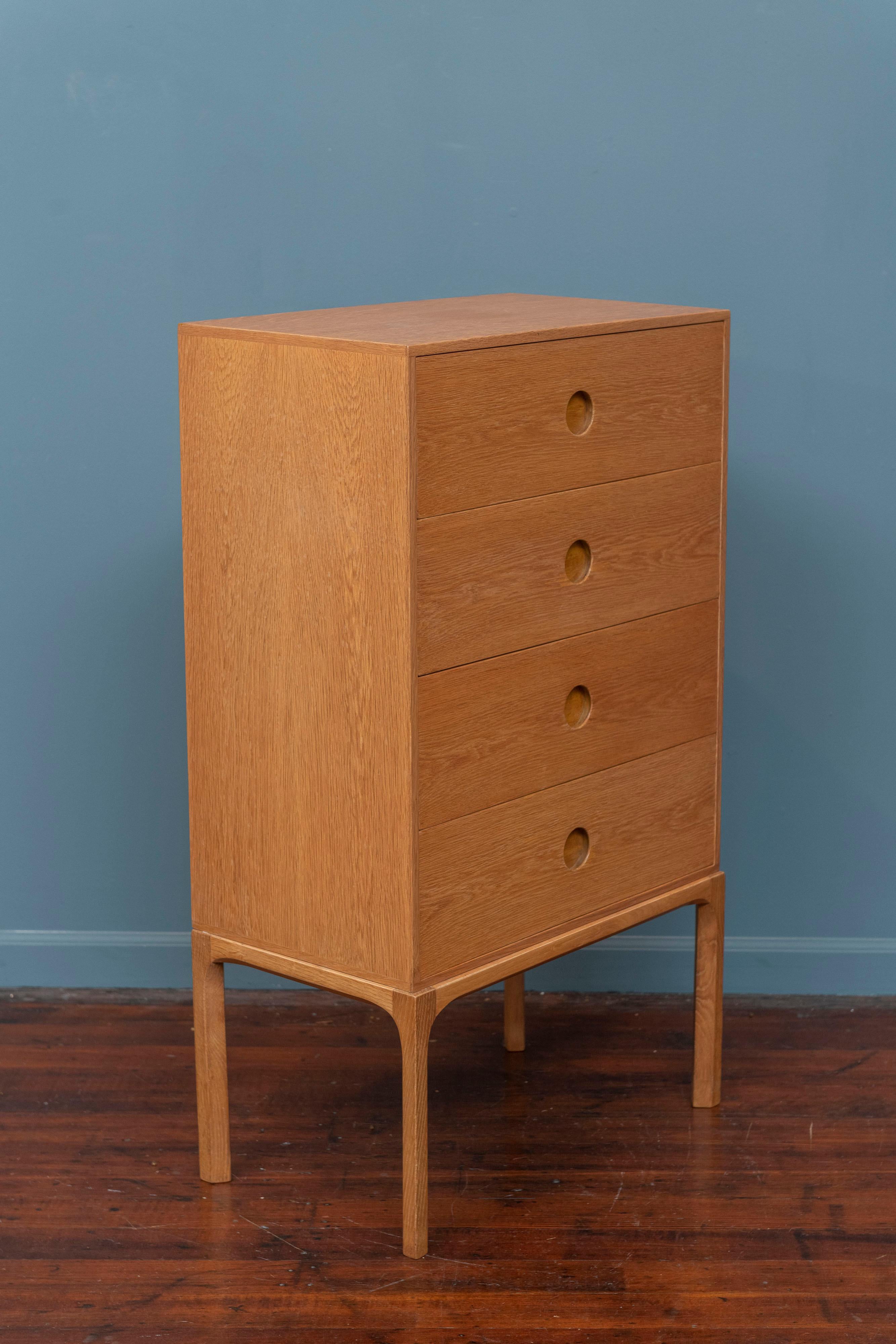 Oak Scandinavian Modern Dresser by Kai Kristiansen, Model 835 for Askel Kjaersgaard For Sale