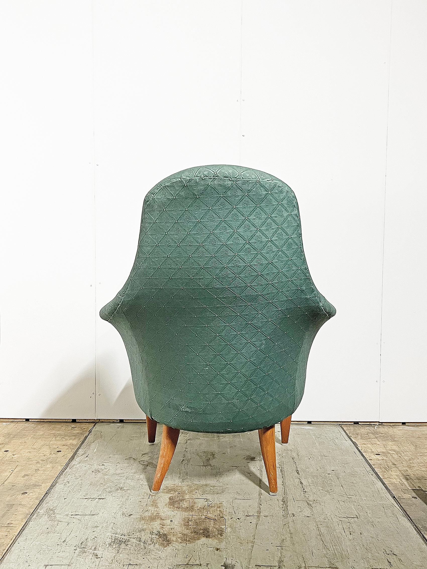 Scandinavian Modern Easy Chair by Kerstin Hörlin-Holmquist, ca 1950s In Good Condition For Sale In Örebro, SE